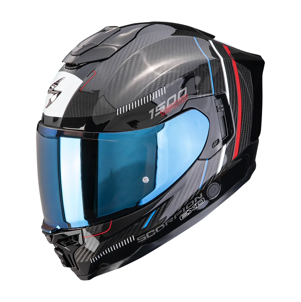Каска Scorpion EXO-1500 Carbon Air Zity Black/Red/Blue