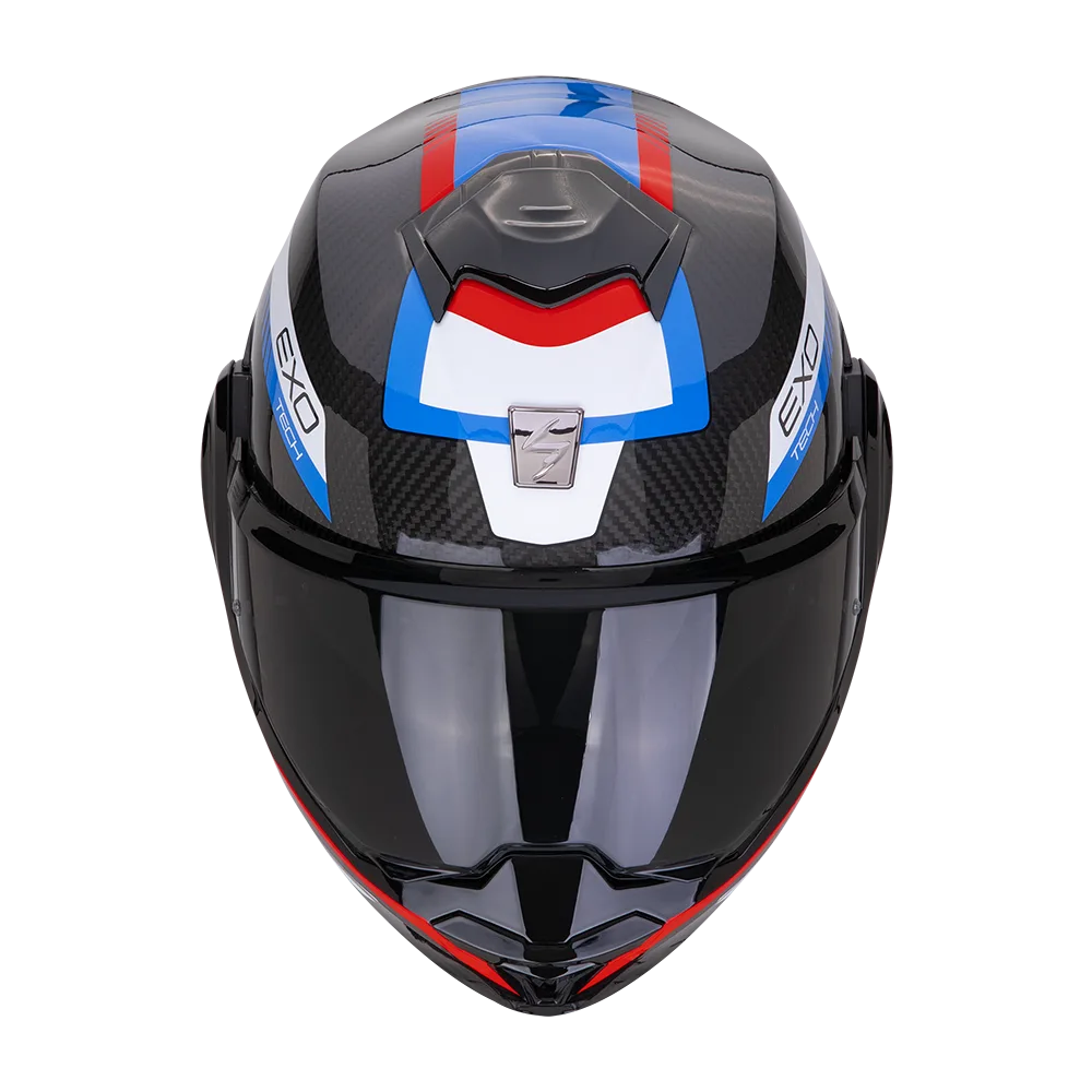 Каска Scorpion EXO-Tech EVO Carbon Cosy Black/Blue/Red