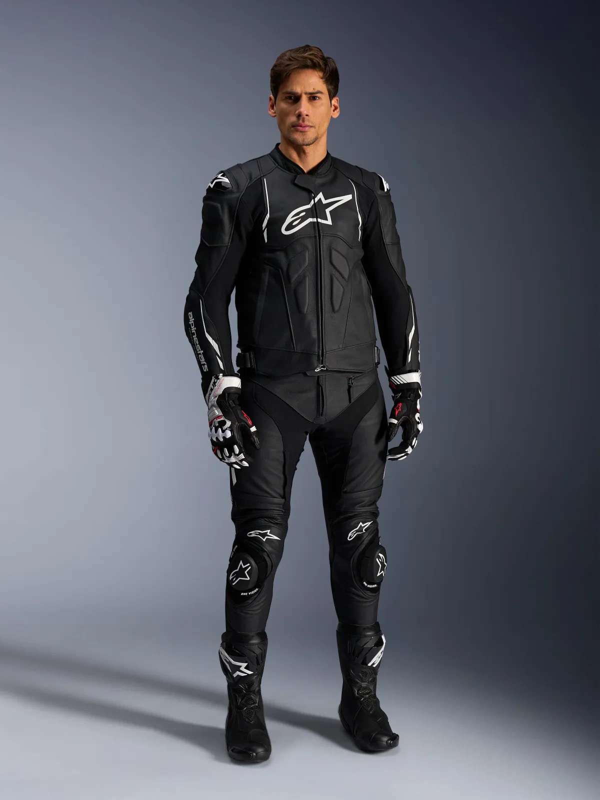 Кожен панталон Alpinestars Missile V3 Black White