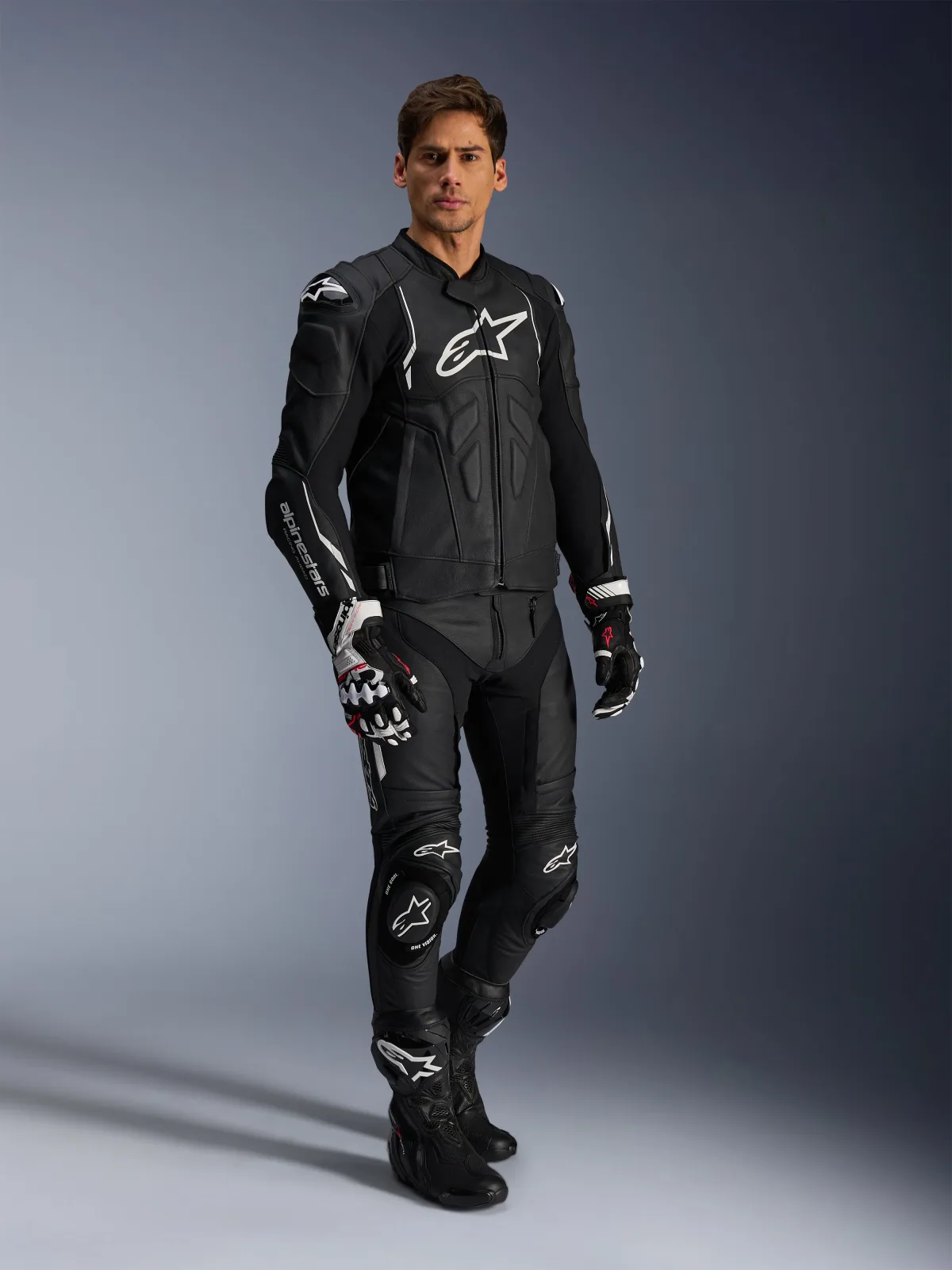 Кожен панталон Alpinestars Missile V3 Black White