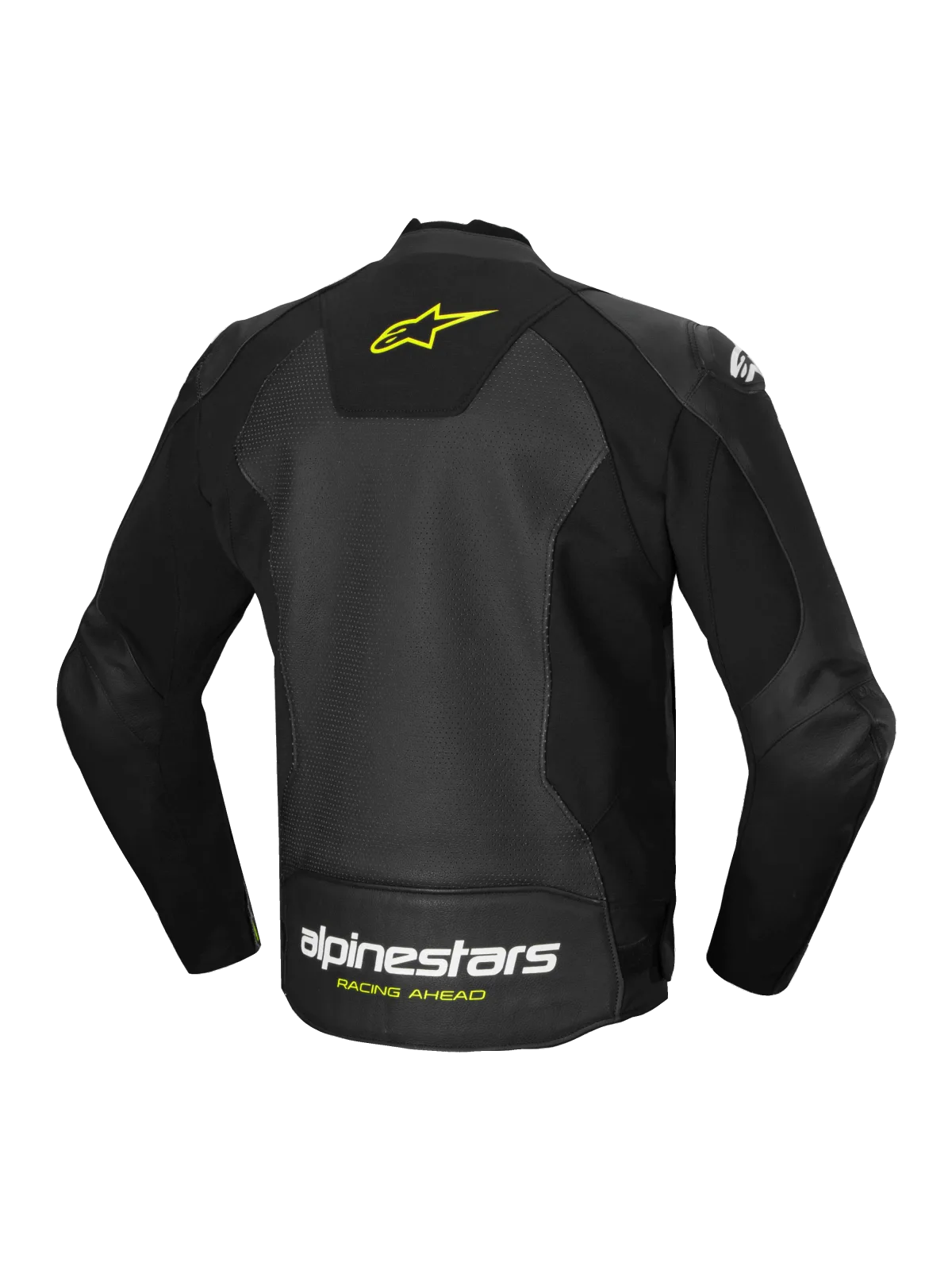 Кожено яке Alpinestars Faster V3 Airflow Black White Yellow Fluo