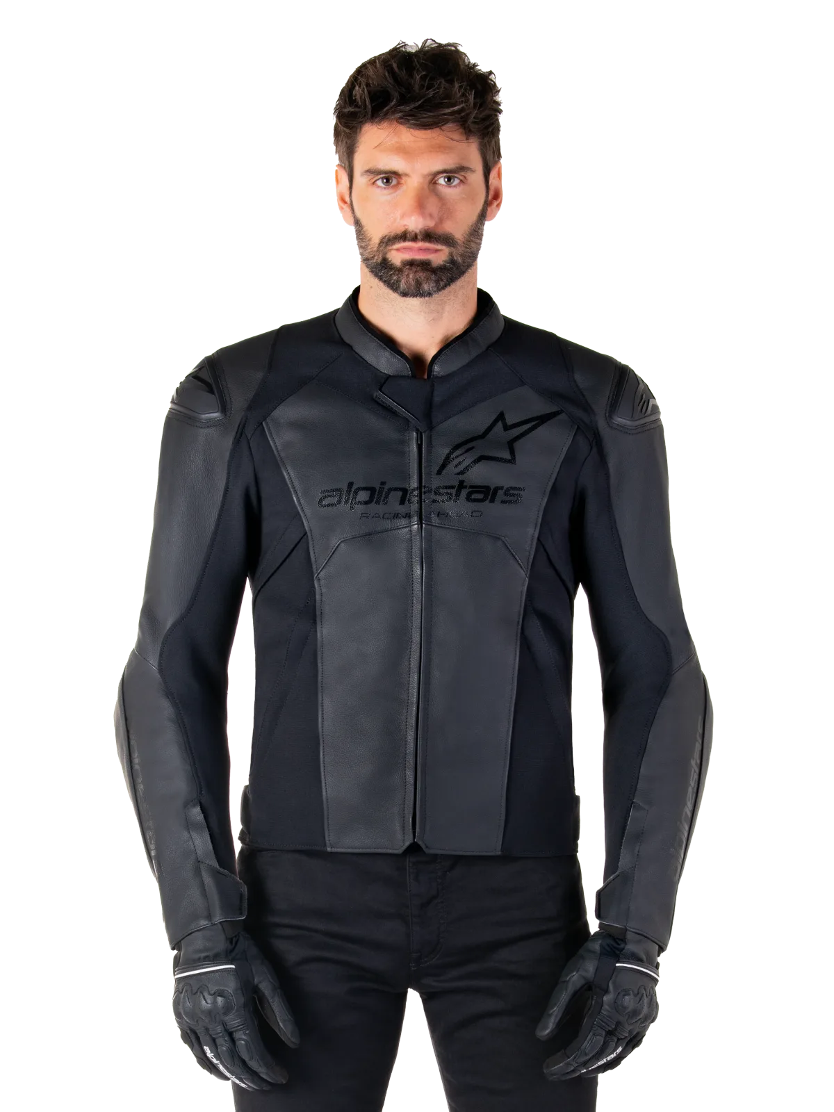 Кожено яке Alpinestars Faster V3 Black Black