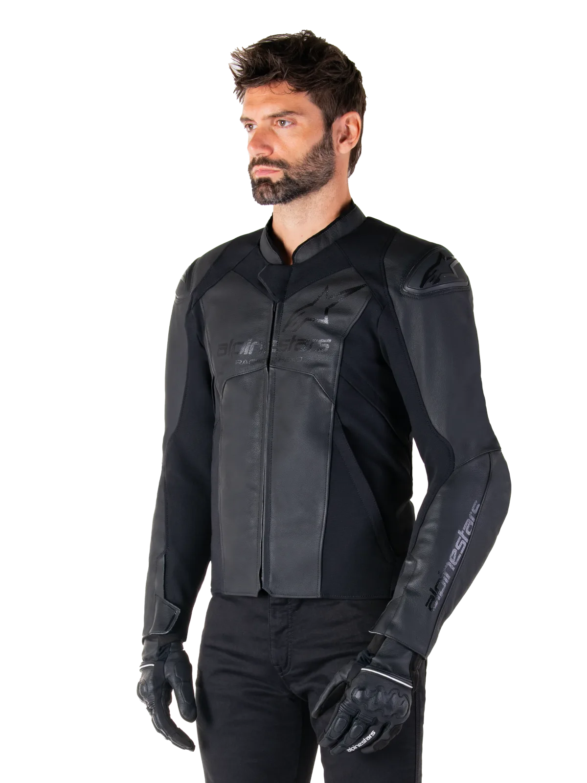 Кожено яке Alpinestars Faster V3 Black Black