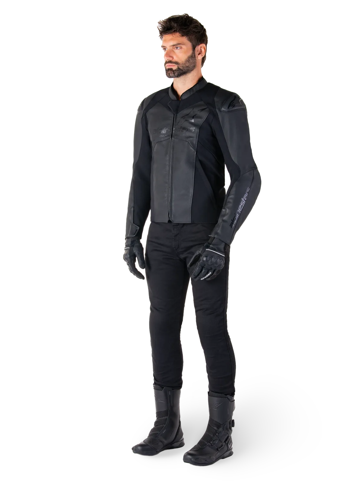 Кожено яке Alpinestars Faster V3 Black Black