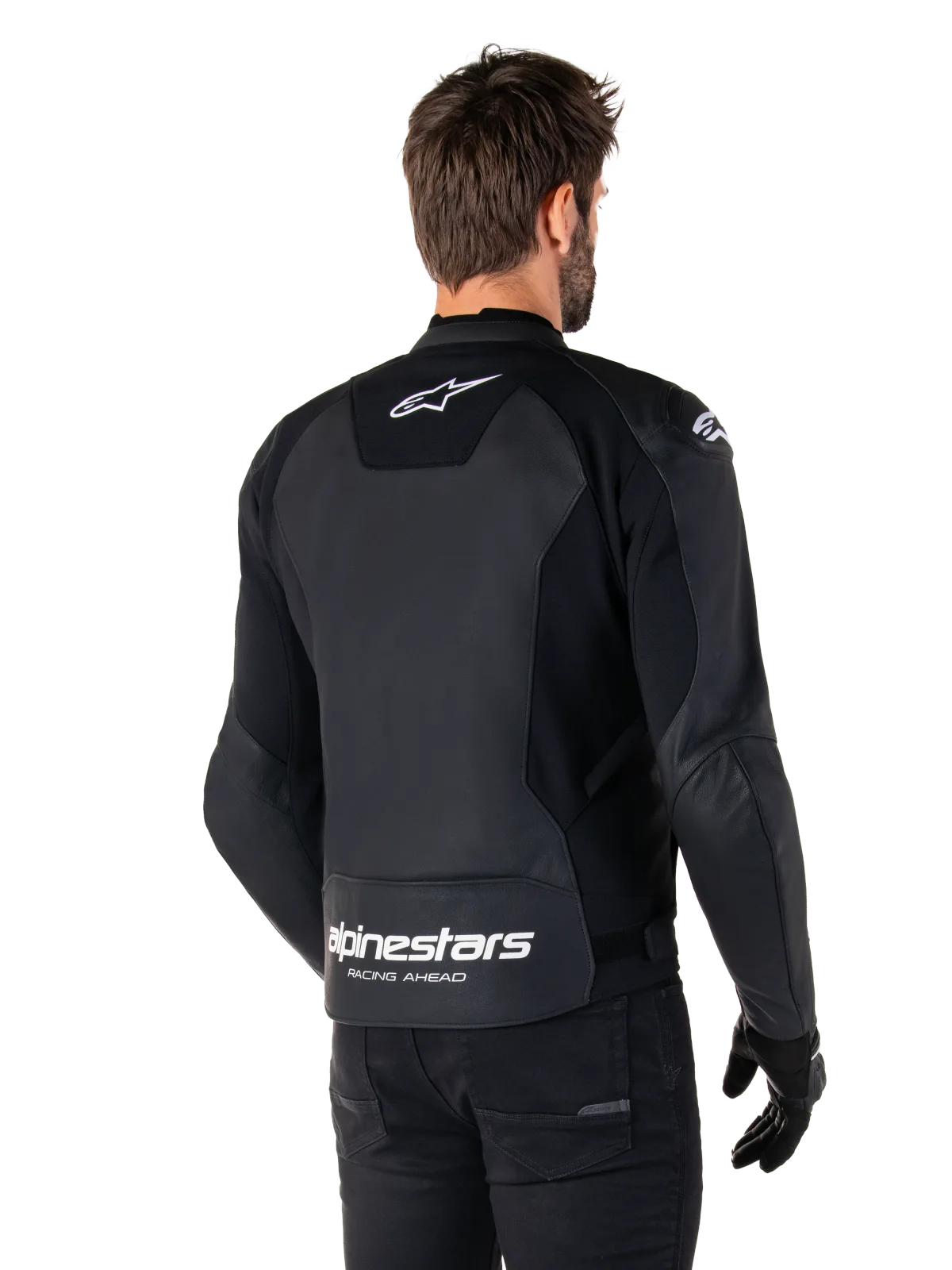 Кожено яке Alpinestars Faster V3 Black White