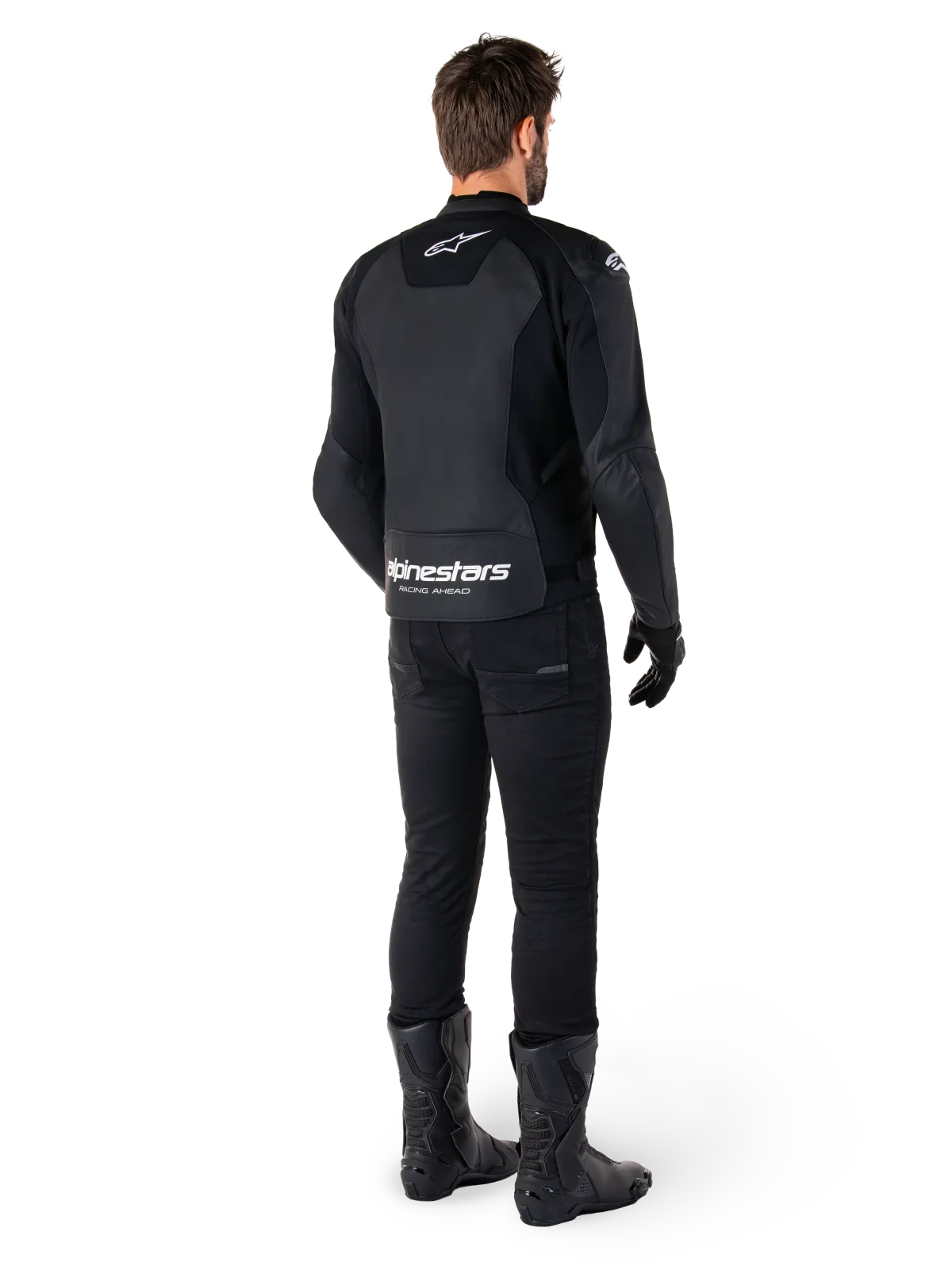 Кожено яке Alpinestars Faster V3 Black White