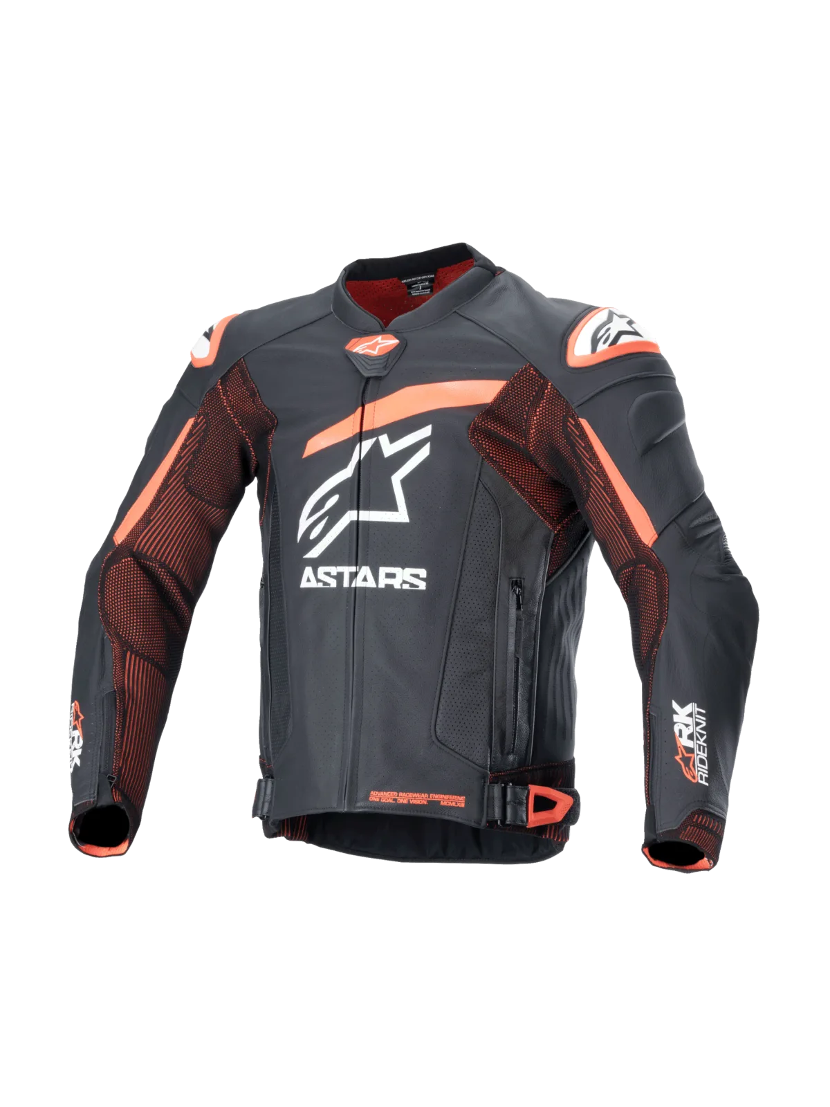 Кожено яке Alpinestars GP Plus R V4 Rideknit Black Red Fluo White