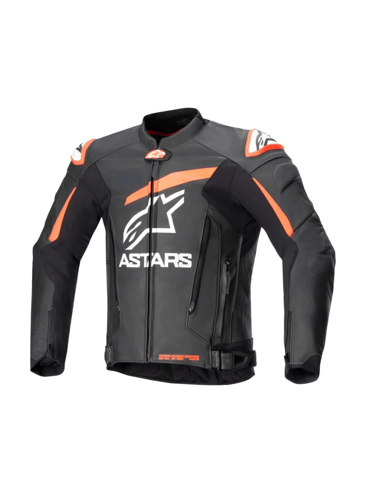 Кожено яке Alpinestars GP Plus V4 Black Red Fluo White