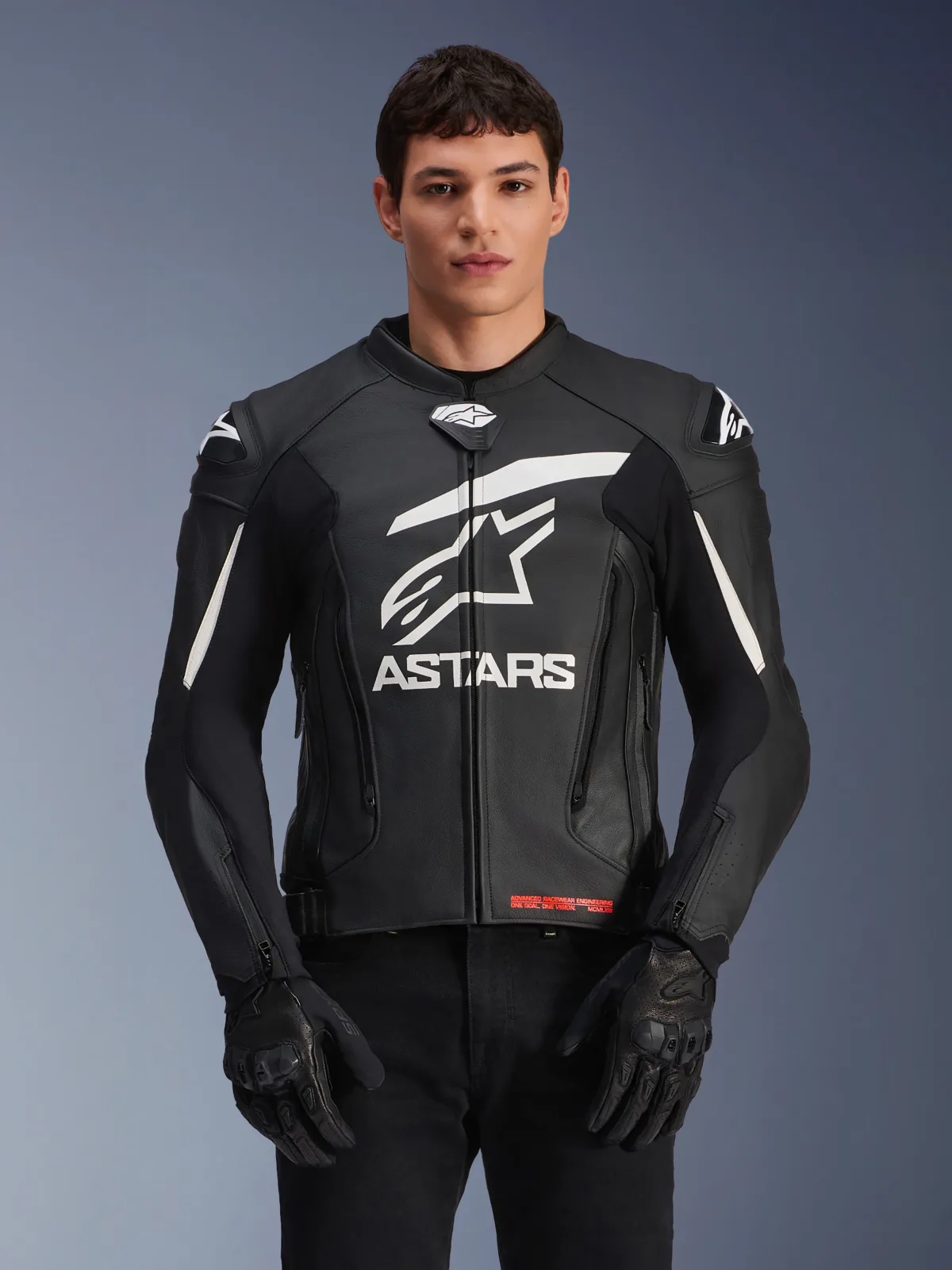 Кожено яке Alpinestars GP Plus V4 Black White