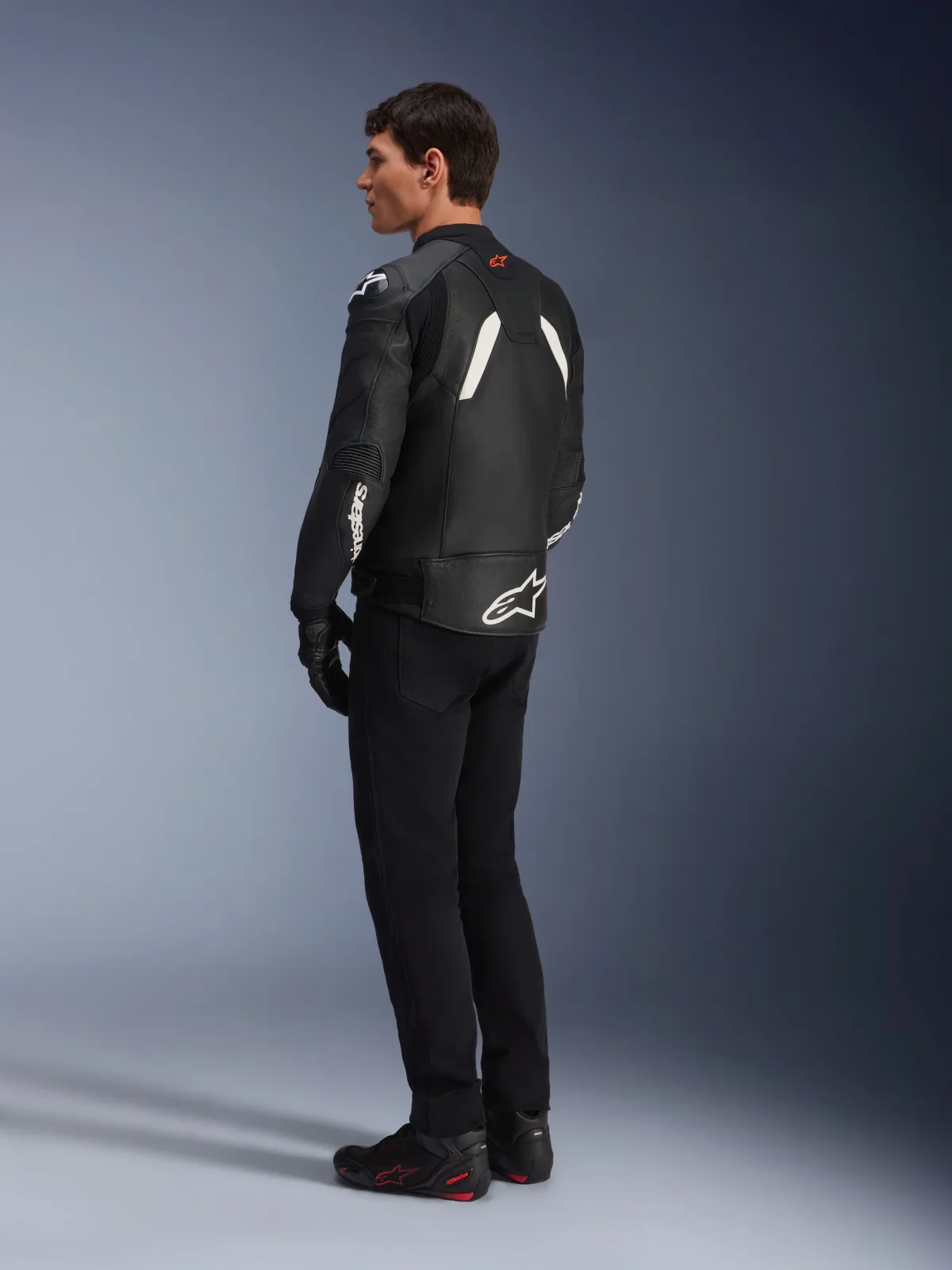 Кожено яке Alpinestars GP Plus V4 Black White