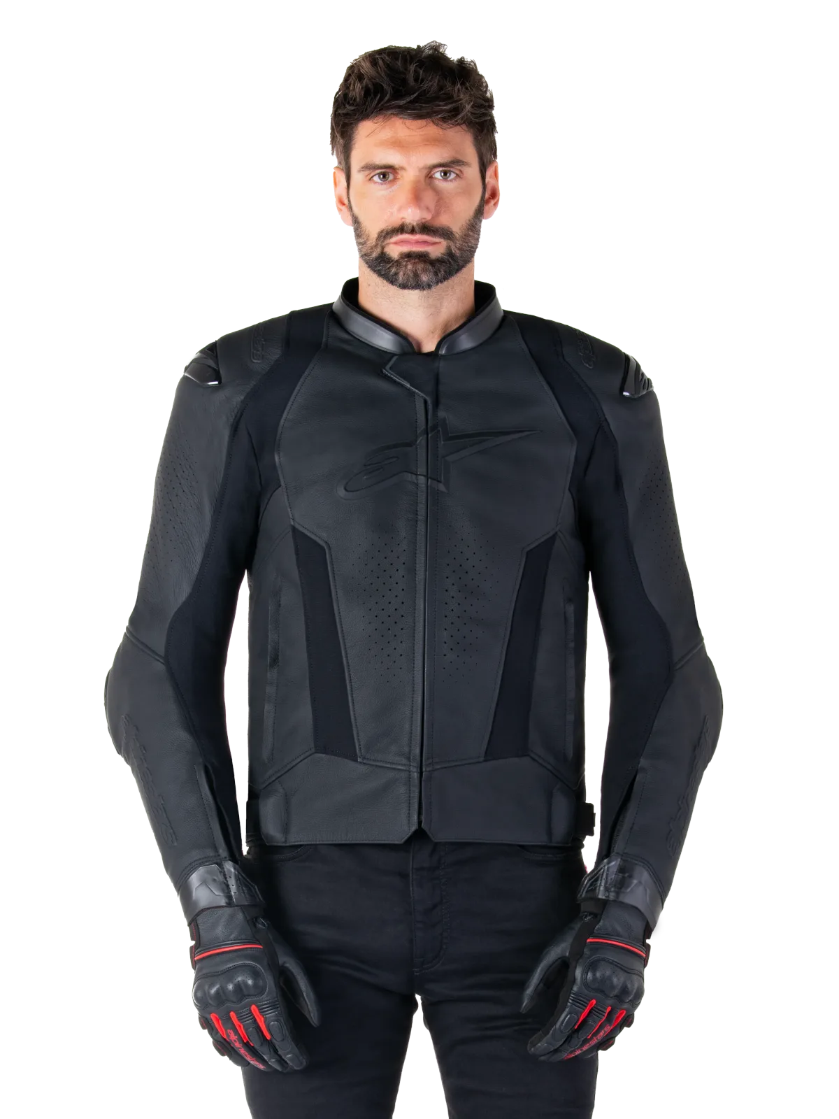 Кожено яке Alpinestars Missile V3 Black Black