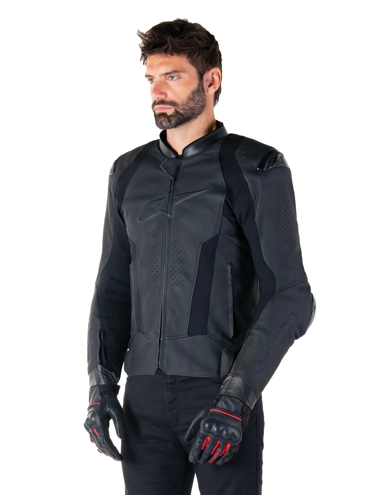 Кожено яке Alpinestars Missile V3 Black Black