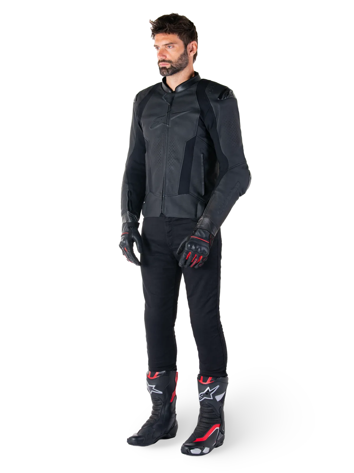 Кожено яке Alpinestars Missile V3 Black Black