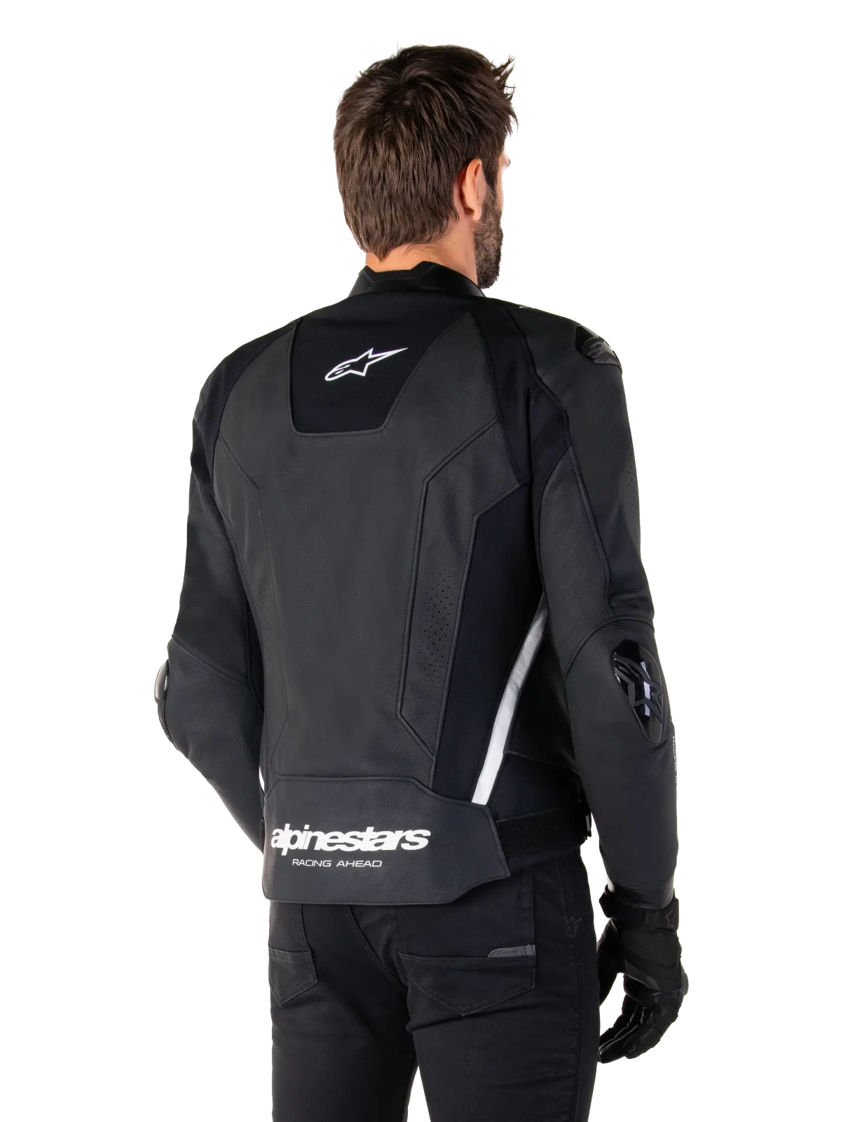 Кожено яке Alpinestars Missile V3 Black White