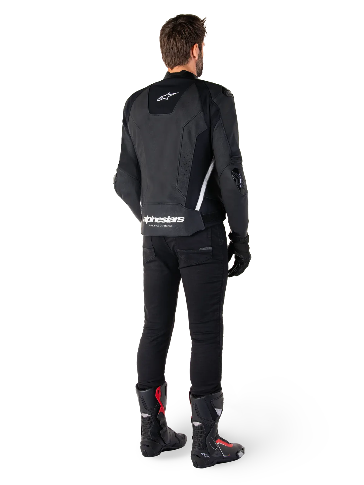 Кожено яке Alpinestars Missile V3 Black White