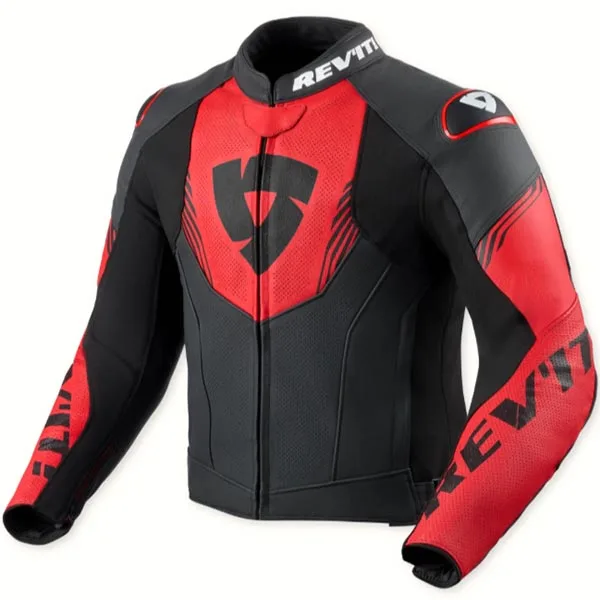 Кожено яке Rev'it Argon 3 Black Neon Red