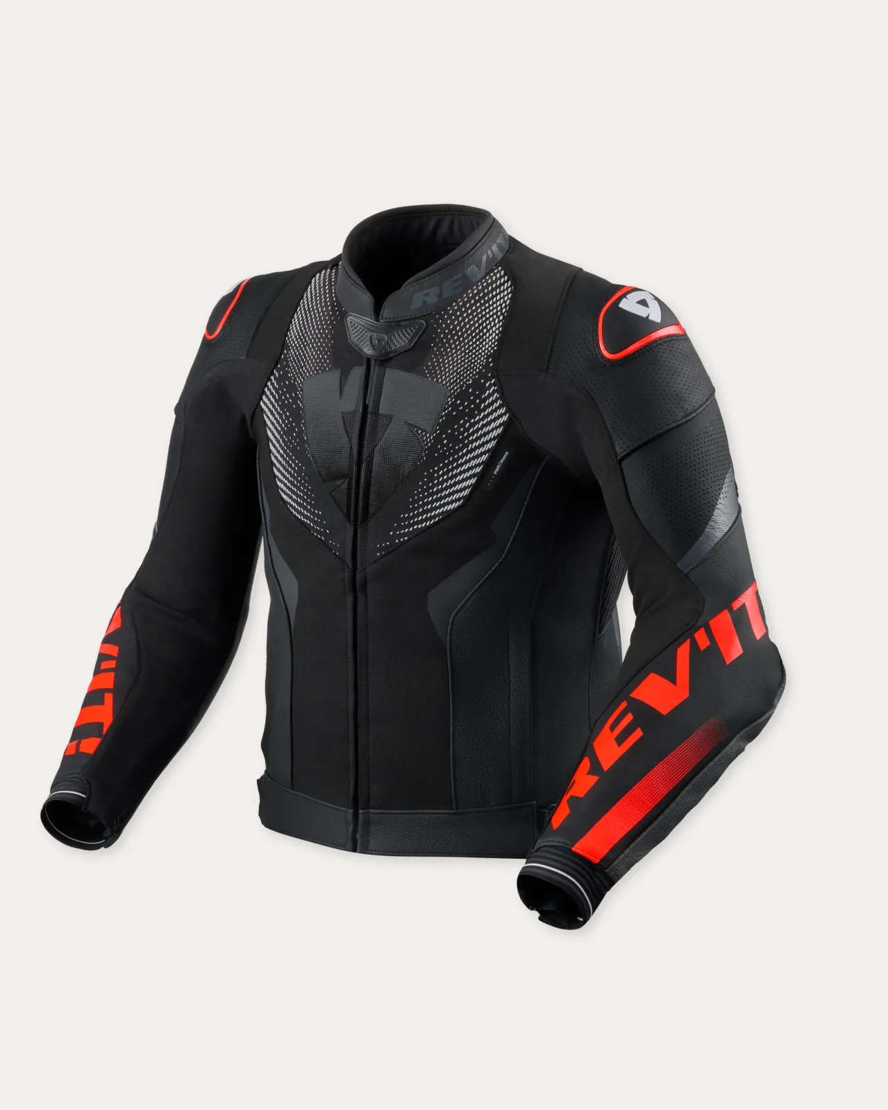 Кожено яке Rev'it Hyperspeed 3 Air Black Neon Red