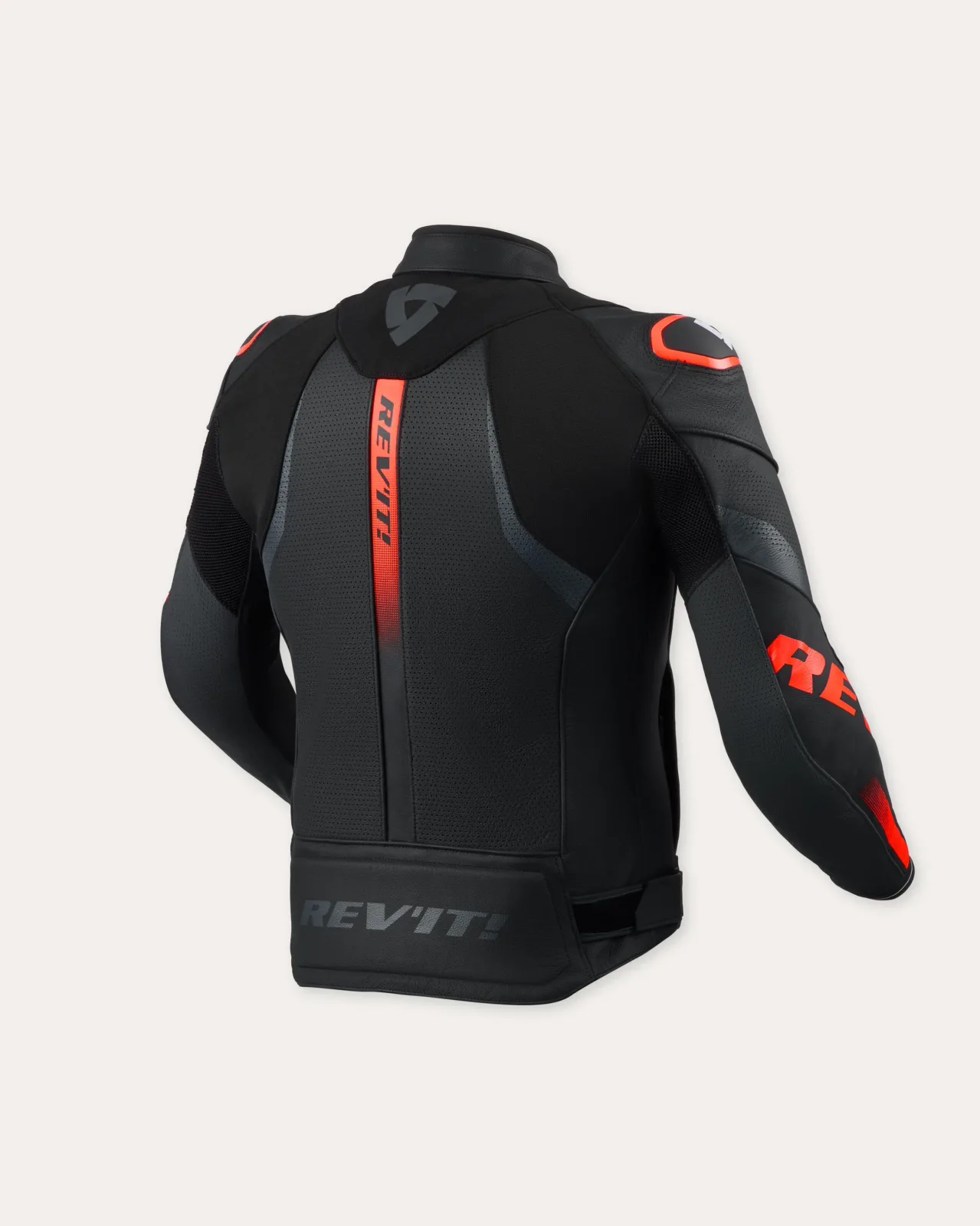 Кожено яке Rev'it Hyperspeed 3 Air Black Neon Red