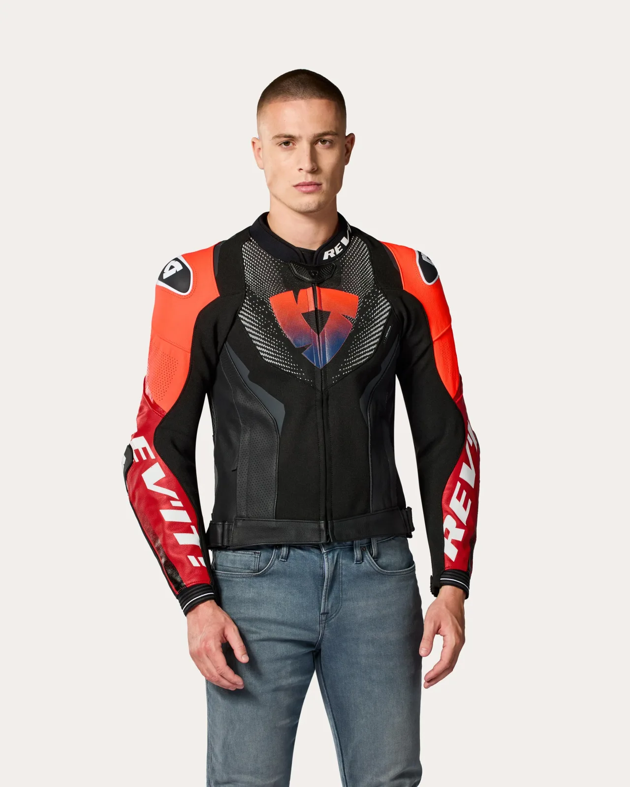 Кожено яке Rev'it Hyperspeed 3 Pro Black Red