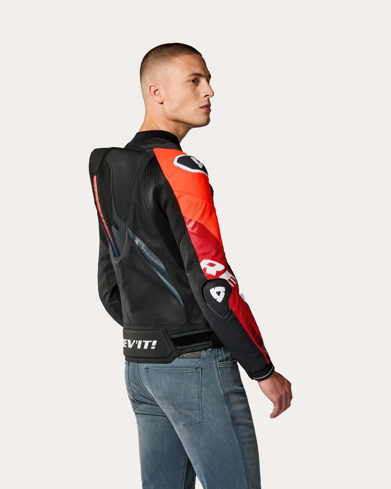 Кожено яке Rev'it Hyperspeed 3 Pro Black Red