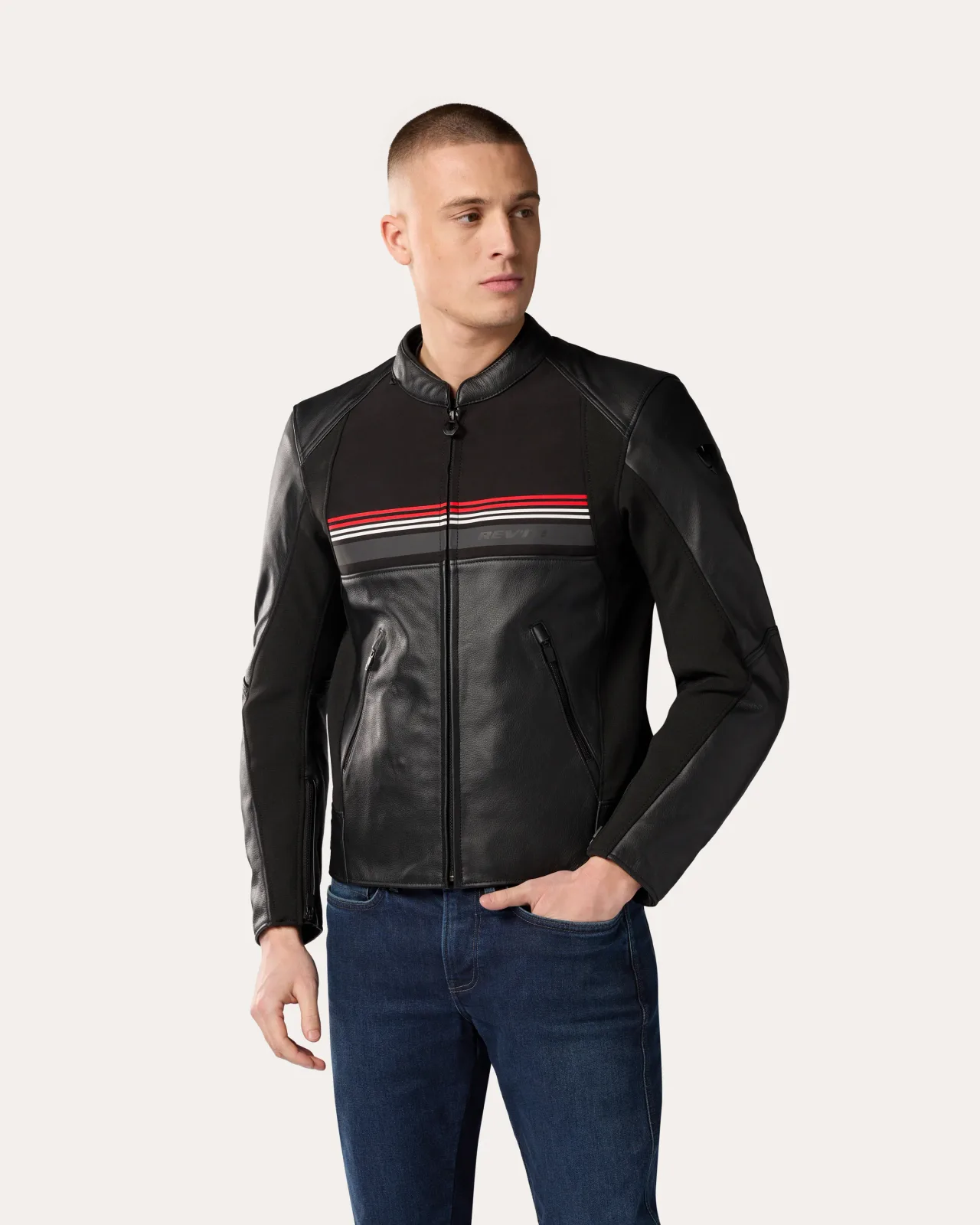 Кожено яке Rev'it Mile 2 Black Red