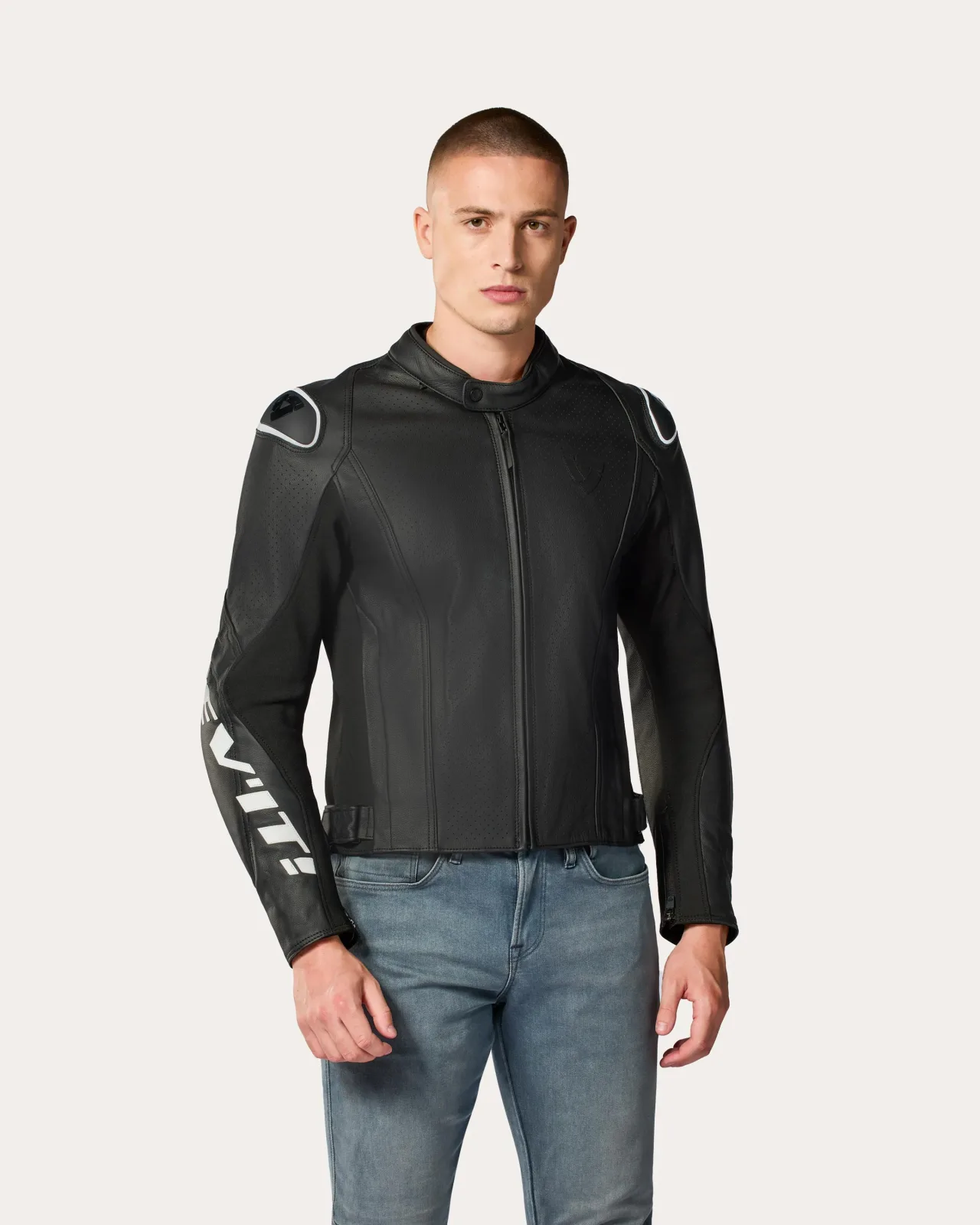 Кожено яке Rev'it Quadratic Black