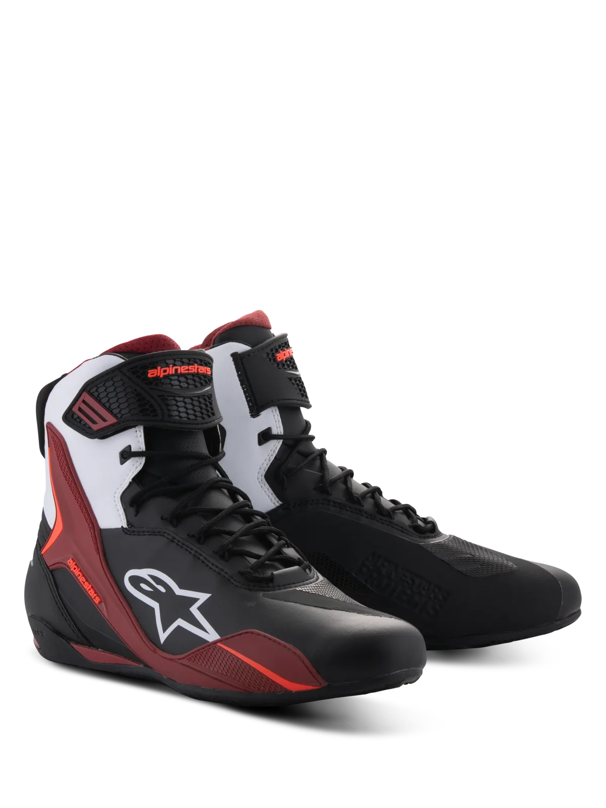 Мото обувки Alpinestars Faster-4 Black White Dark Red