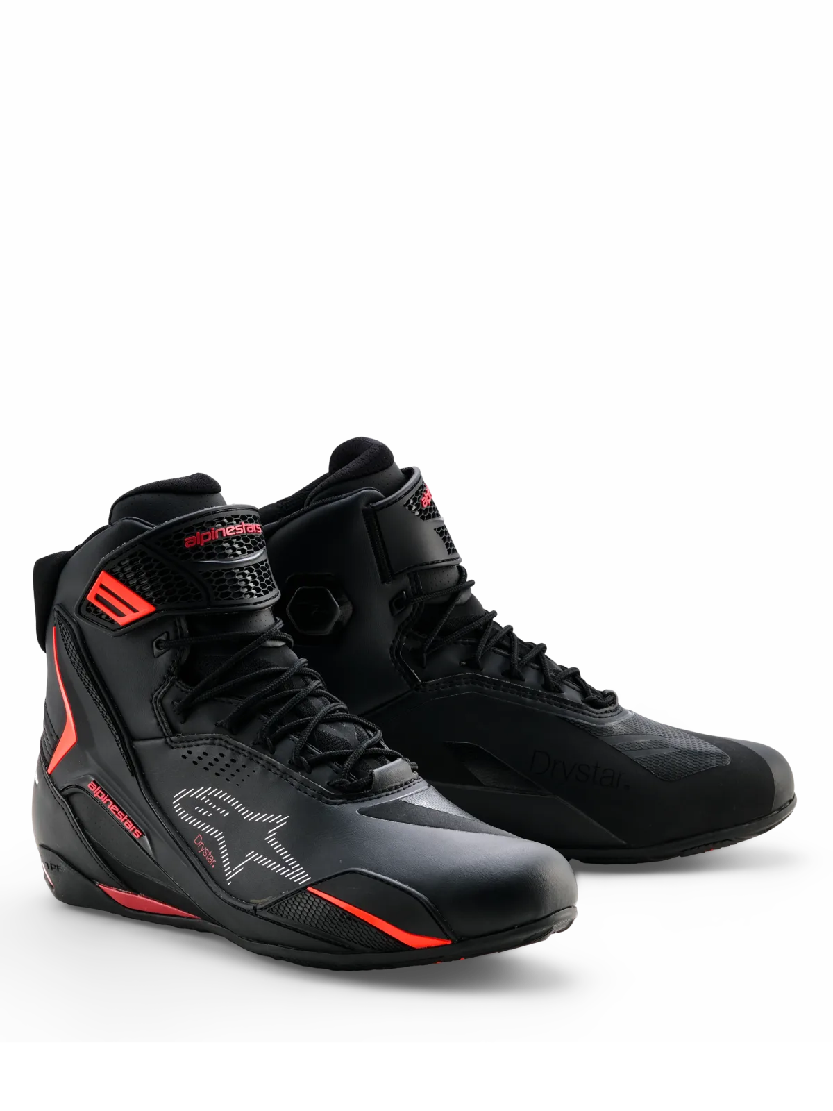 Мото обувки Alpinestars Faster-4 Drystar Black Rio Red Red Fluo