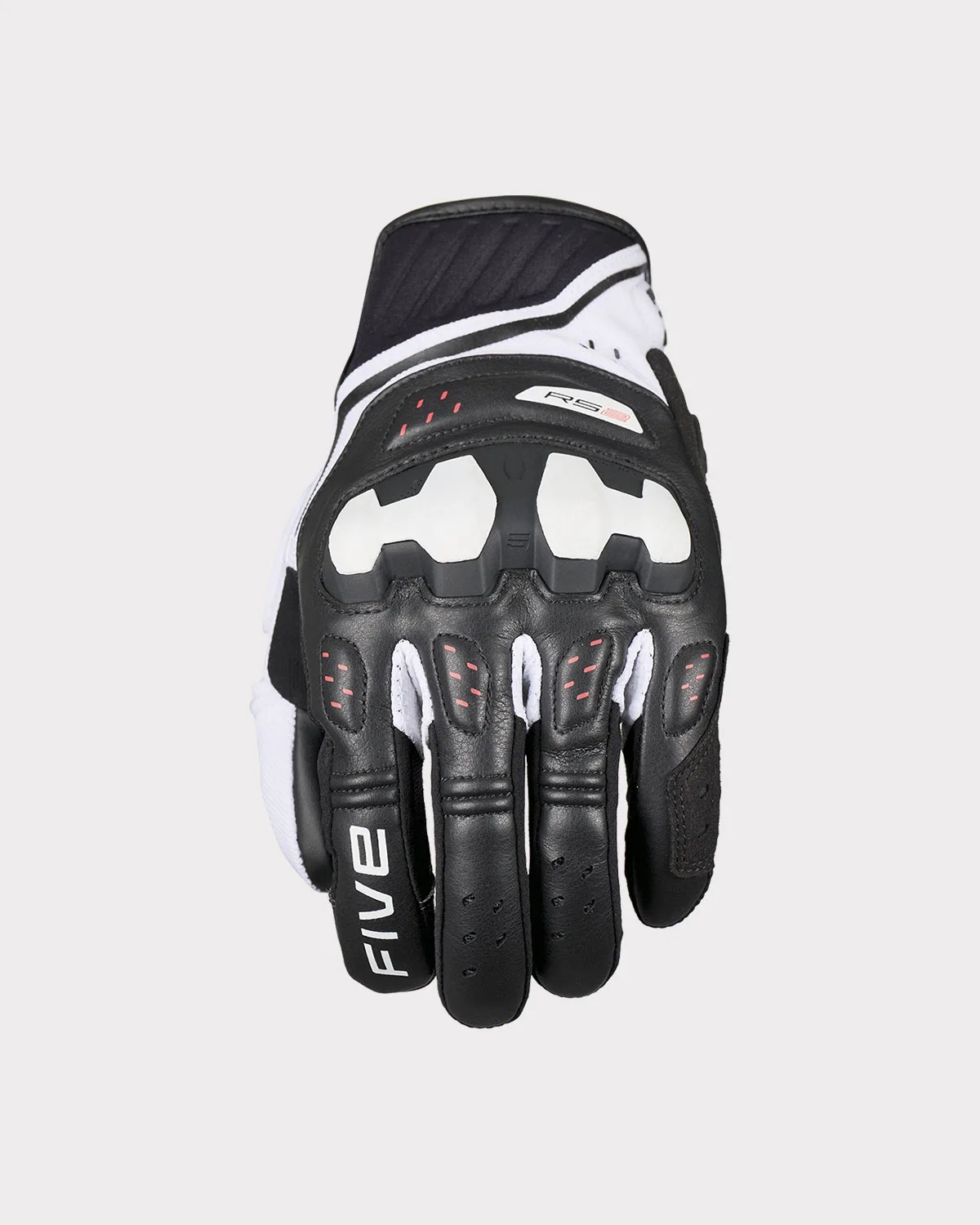 Мото ръкавици Five RS2 EVO2 Black White Fluo Red