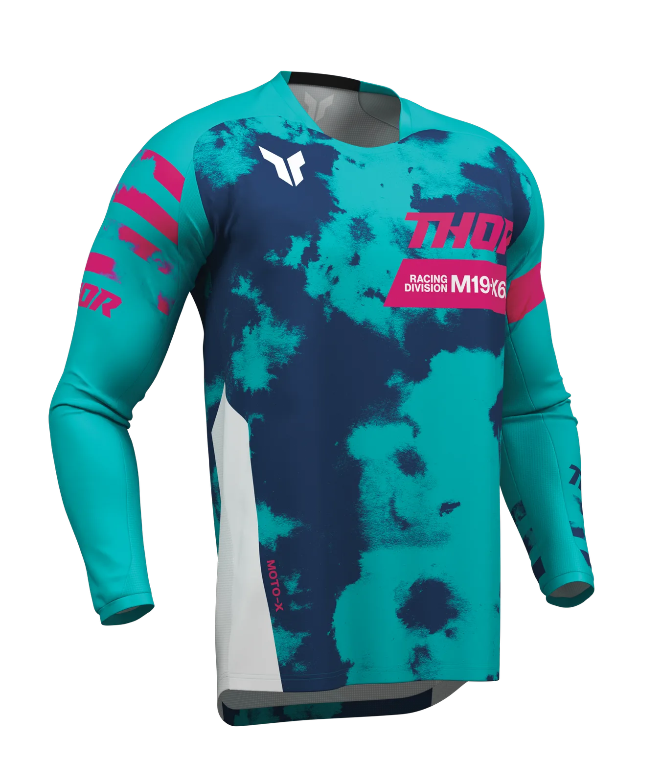 Мотокрос джърси Thor Launchmode Bleach White Aqua