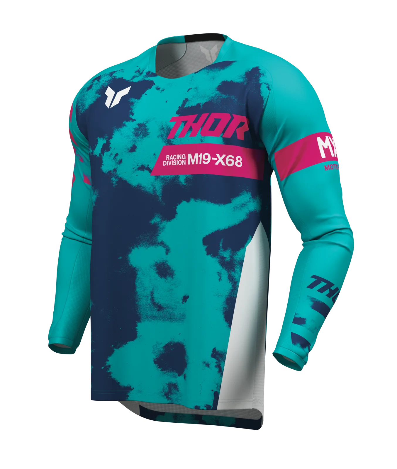 Мотокрос джърси Thor Launchmode Bleach White Aqua