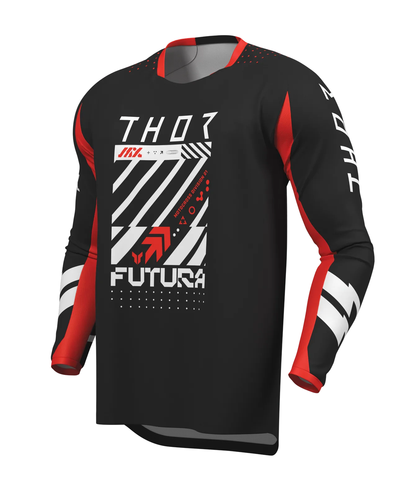 Мотокрос джърси Thor Launchmode Futura Black Red