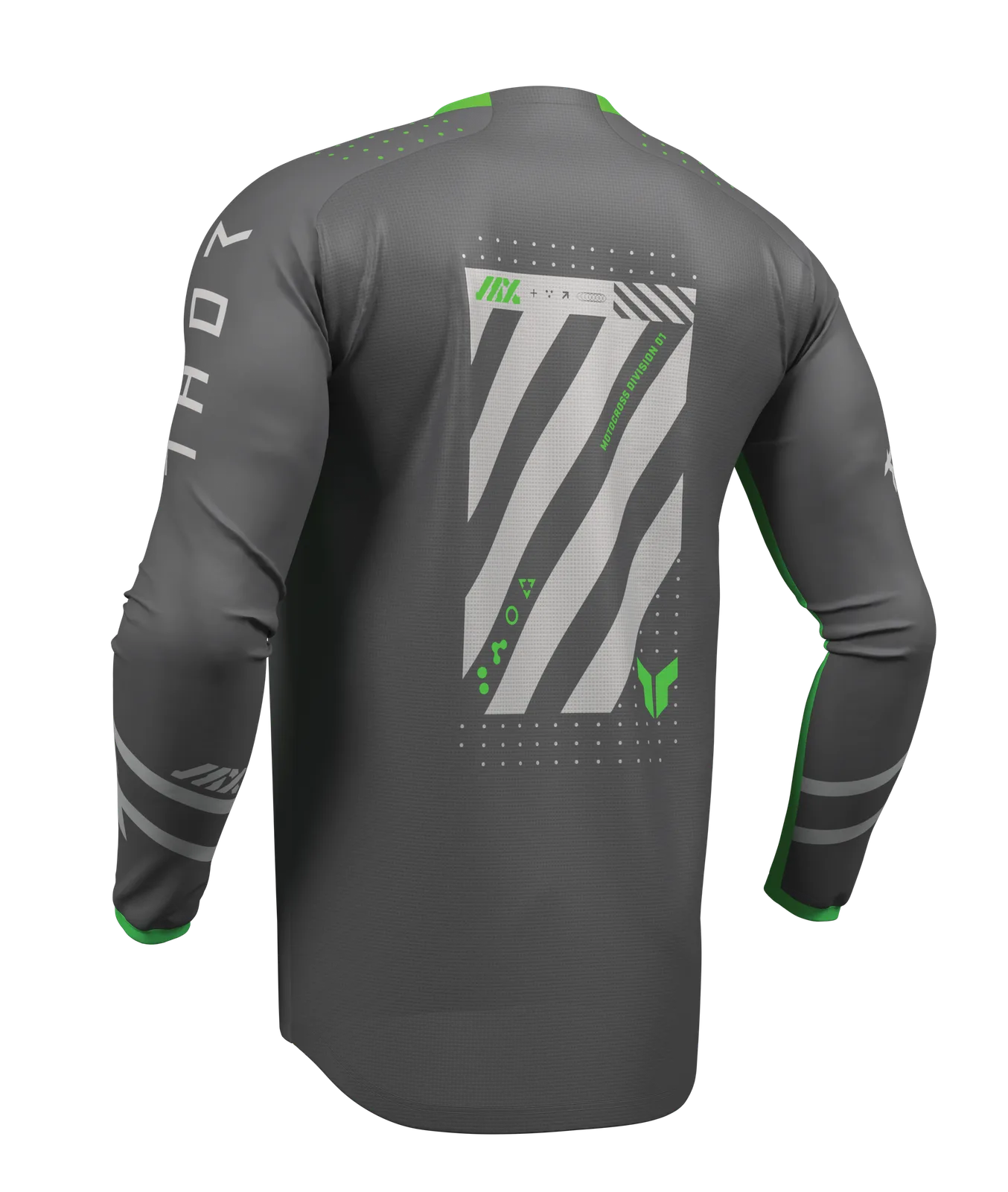 Мотокрос джърси Thor Launchmode Futura Charcoal Green