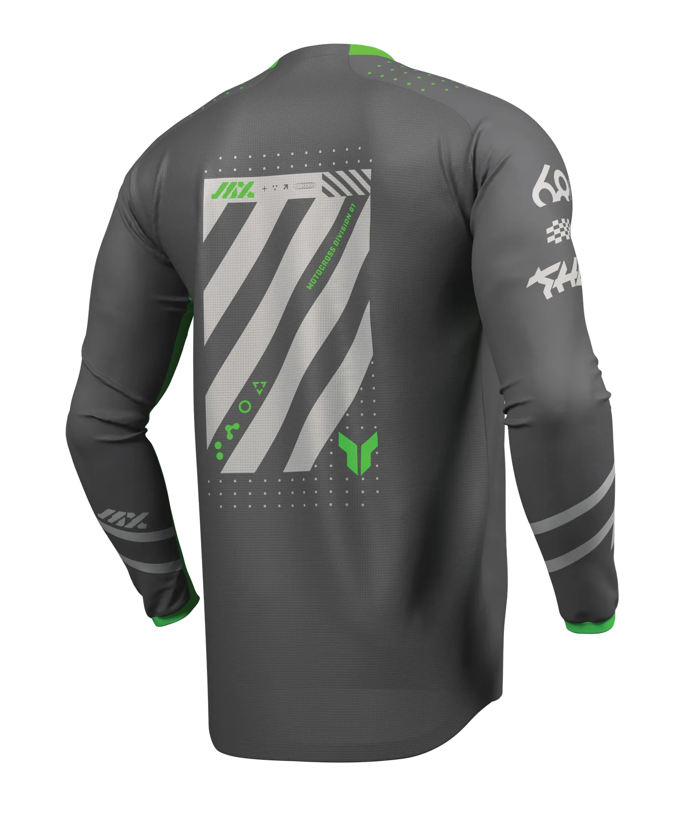 Мотокрос джърси Thor Launchmode Futura Charcoal Green