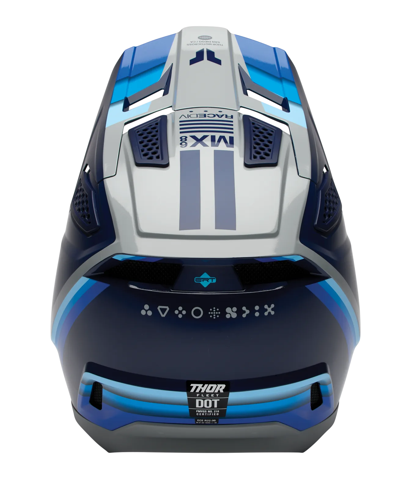 Мотокрос каска Thor Fleet Defy Blue Gray