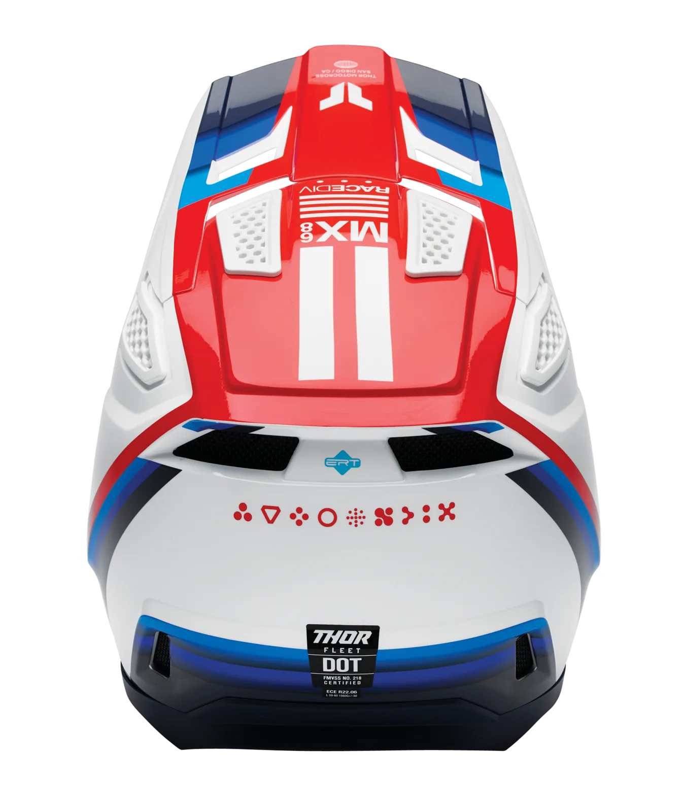 Мотокрос каска Thor Fleet Defy White Red Blue