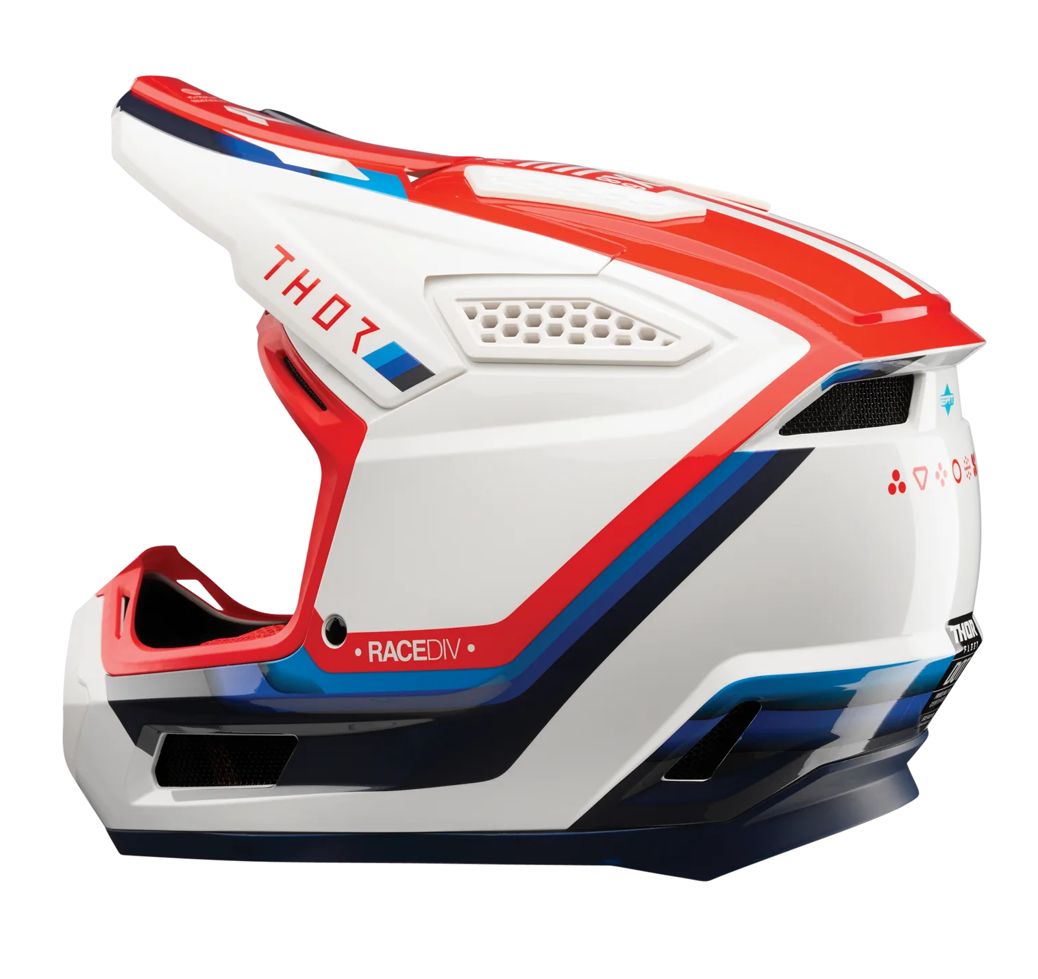 Мотокрос каска Thor Fleet Defy White Red Blue