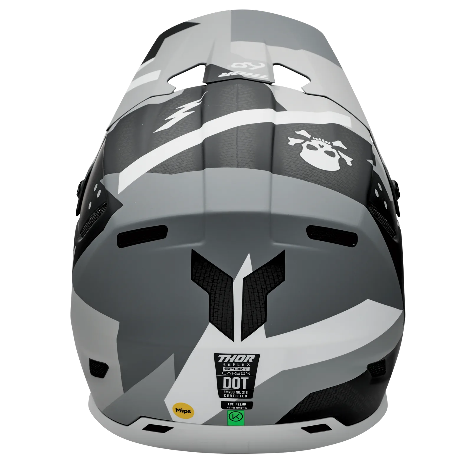 Мотокрос каска Thor Reflex Sport Carbon Brave Gray White