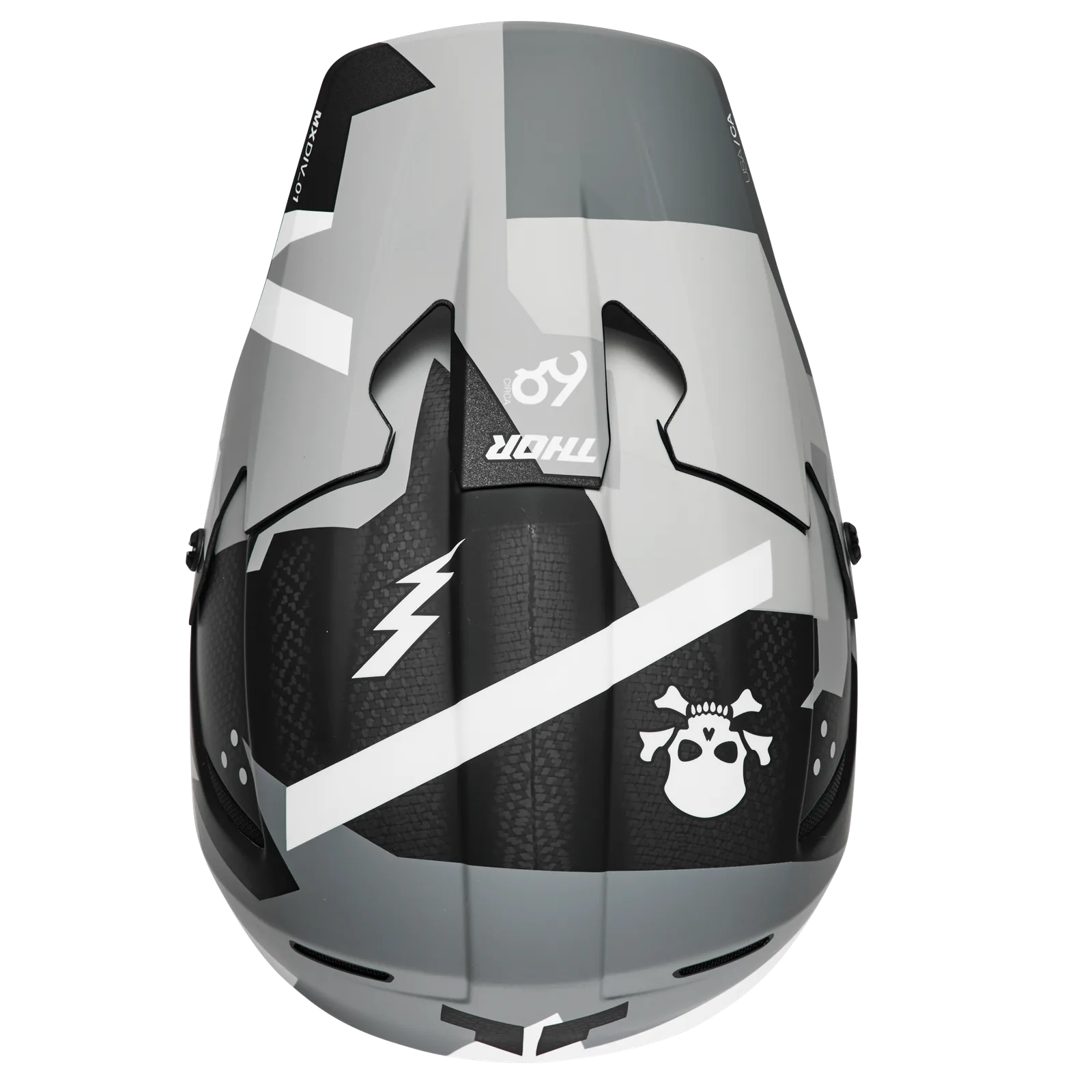 Мотокрос каска Thor Reflex Sport Carbon Brave Gray White