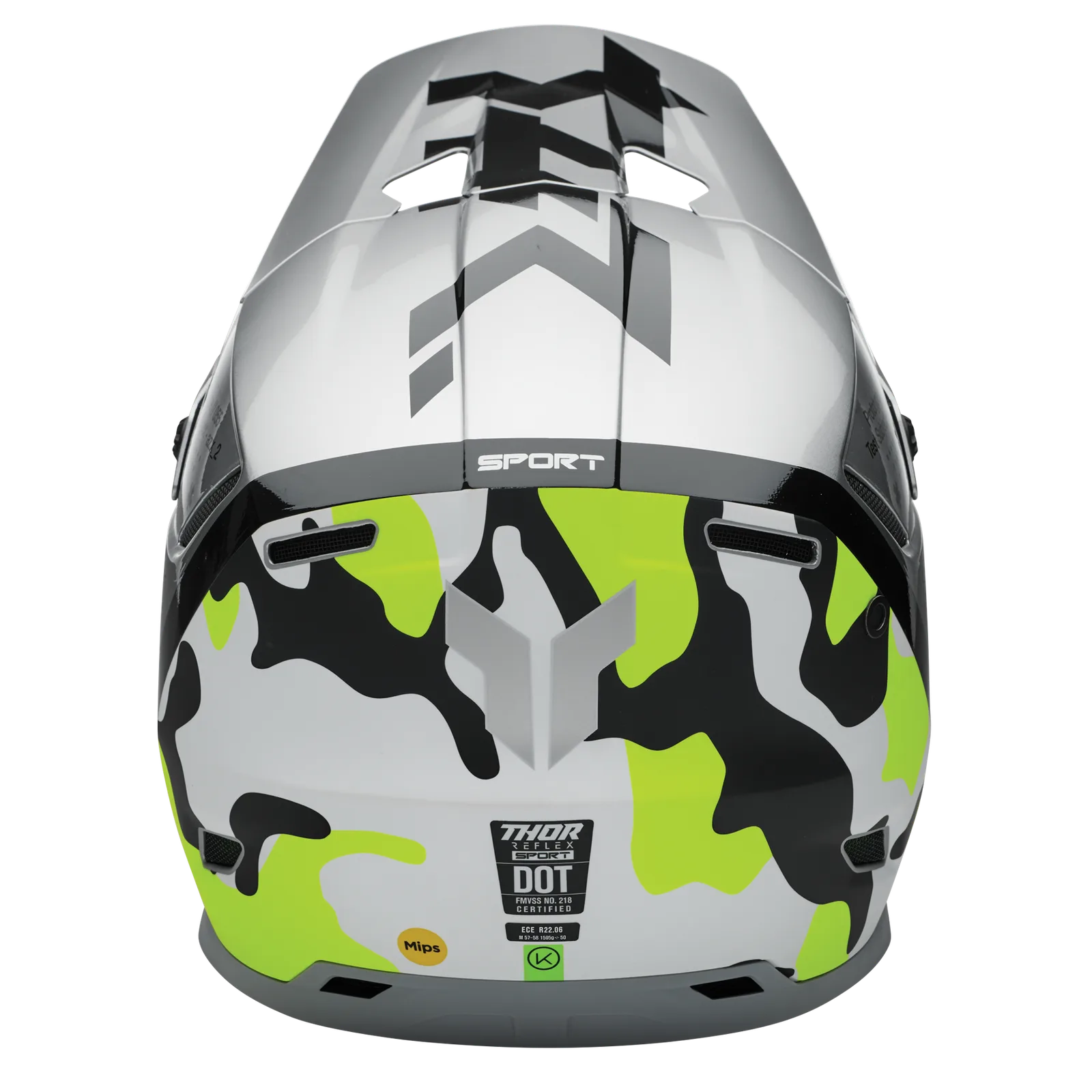 Мотокрос каска Thor Reflex Sport Riot Gray Acid