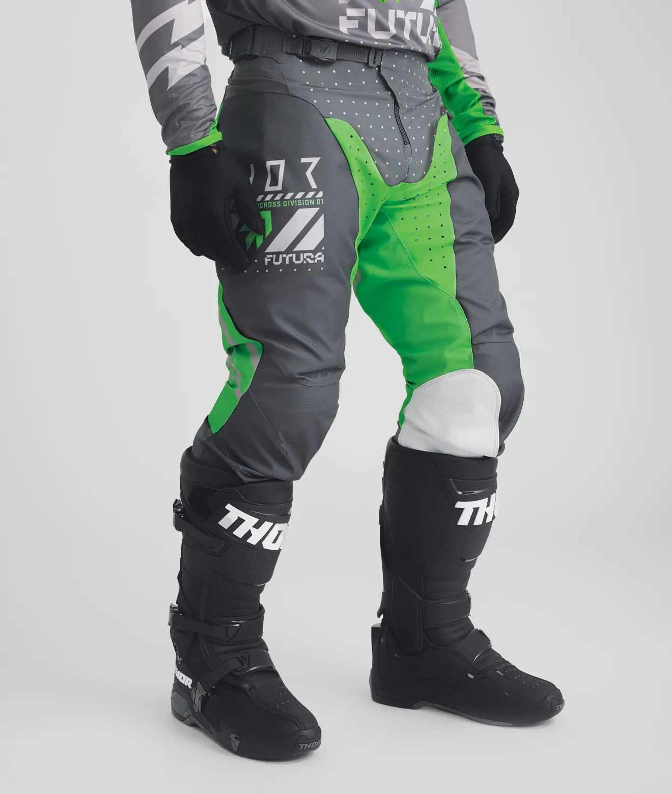 Мотокрос панталон Thor Launchmode Futura Charcoal Green