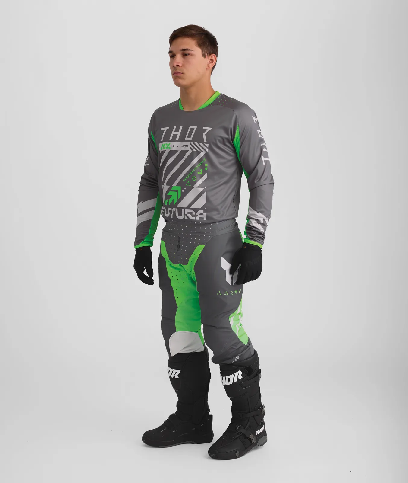 Мотокрос панталон Thor Launchmode Futura Charcoal Green