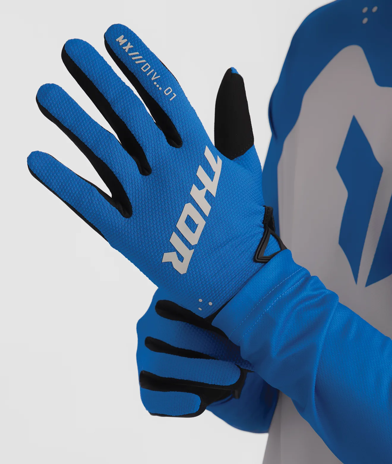Мотокрос ръкавици Thor Ridemode Static Blue