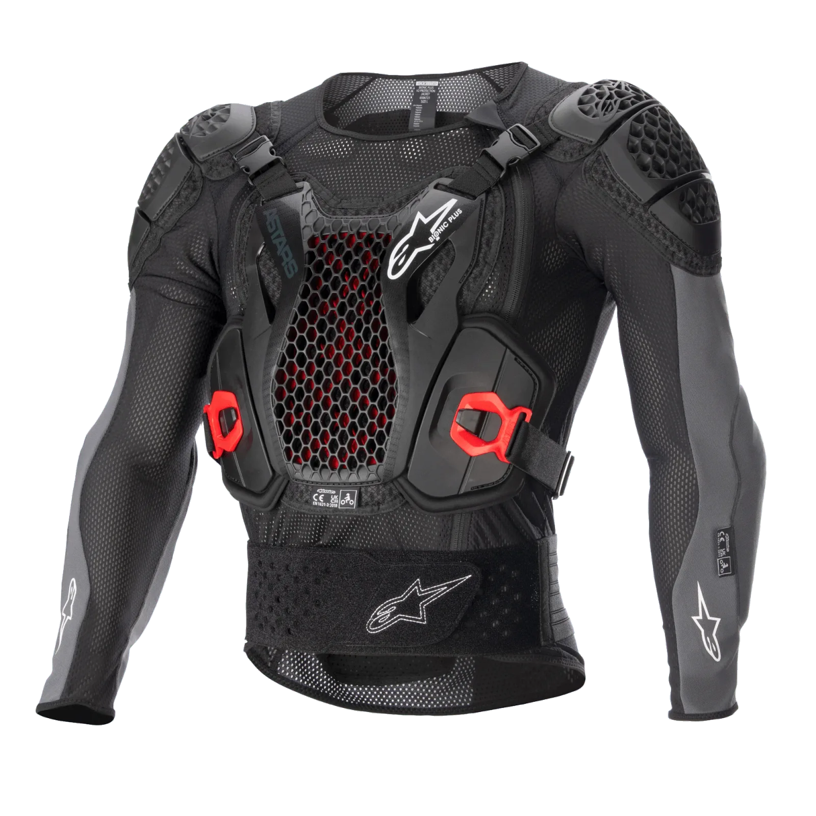 Протекторна жилетка Alpinestars Bionic Plus V2 Black Anthracite Red