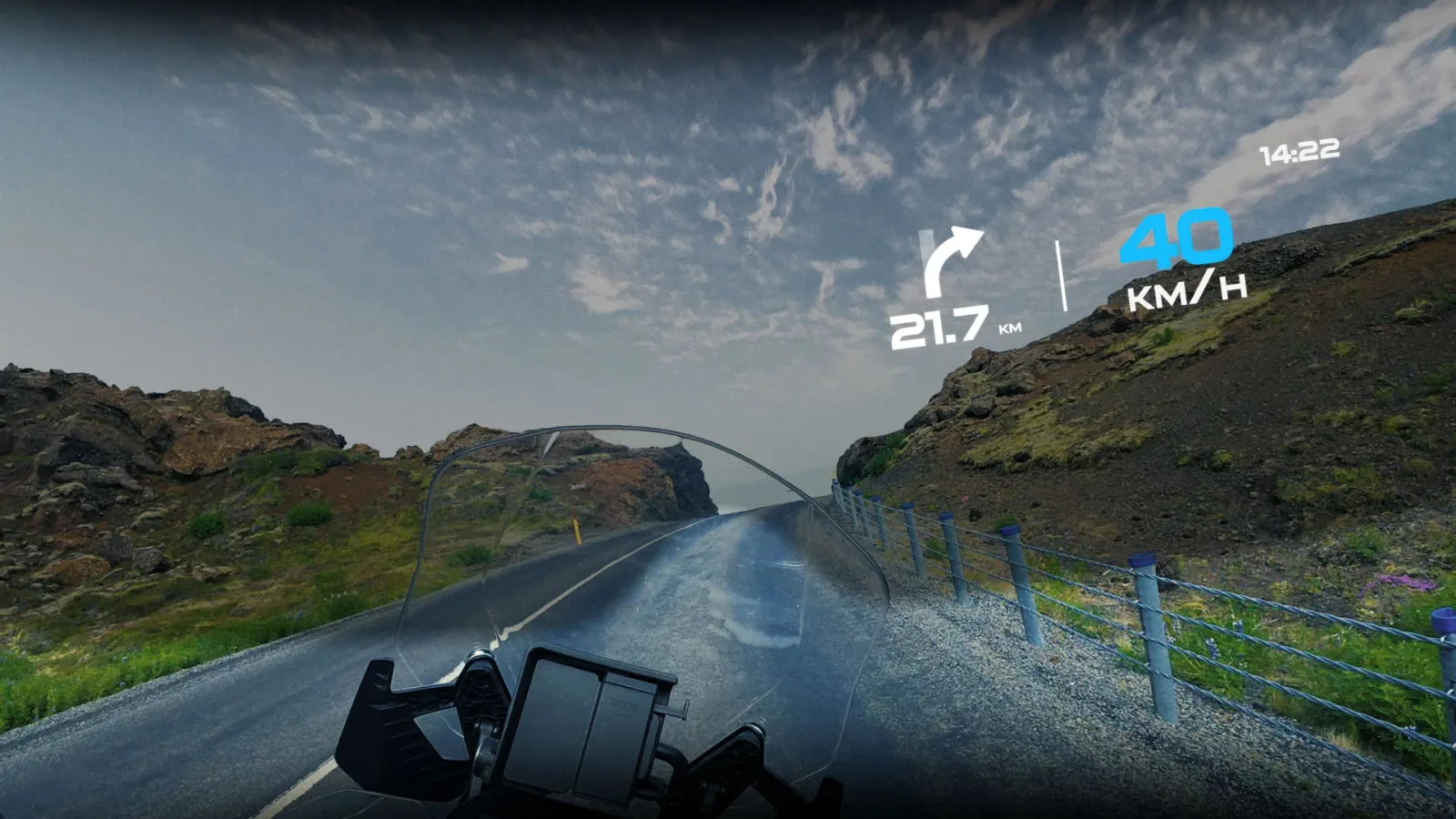 SHOEI HUD — дисплей във визьора EYELIGHTS