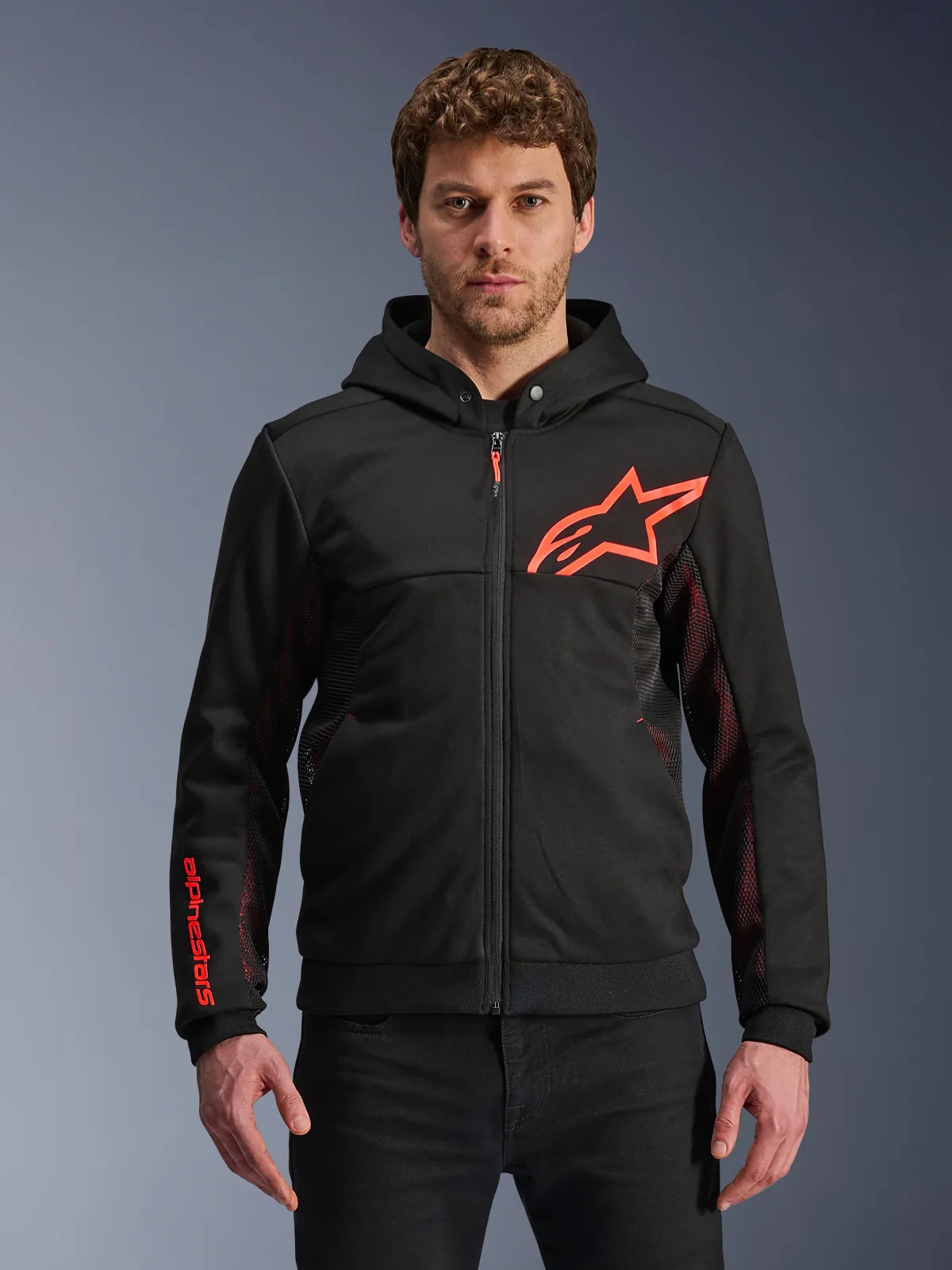 Суитшърт Alpinestars Chrome Air Black Red Fluo