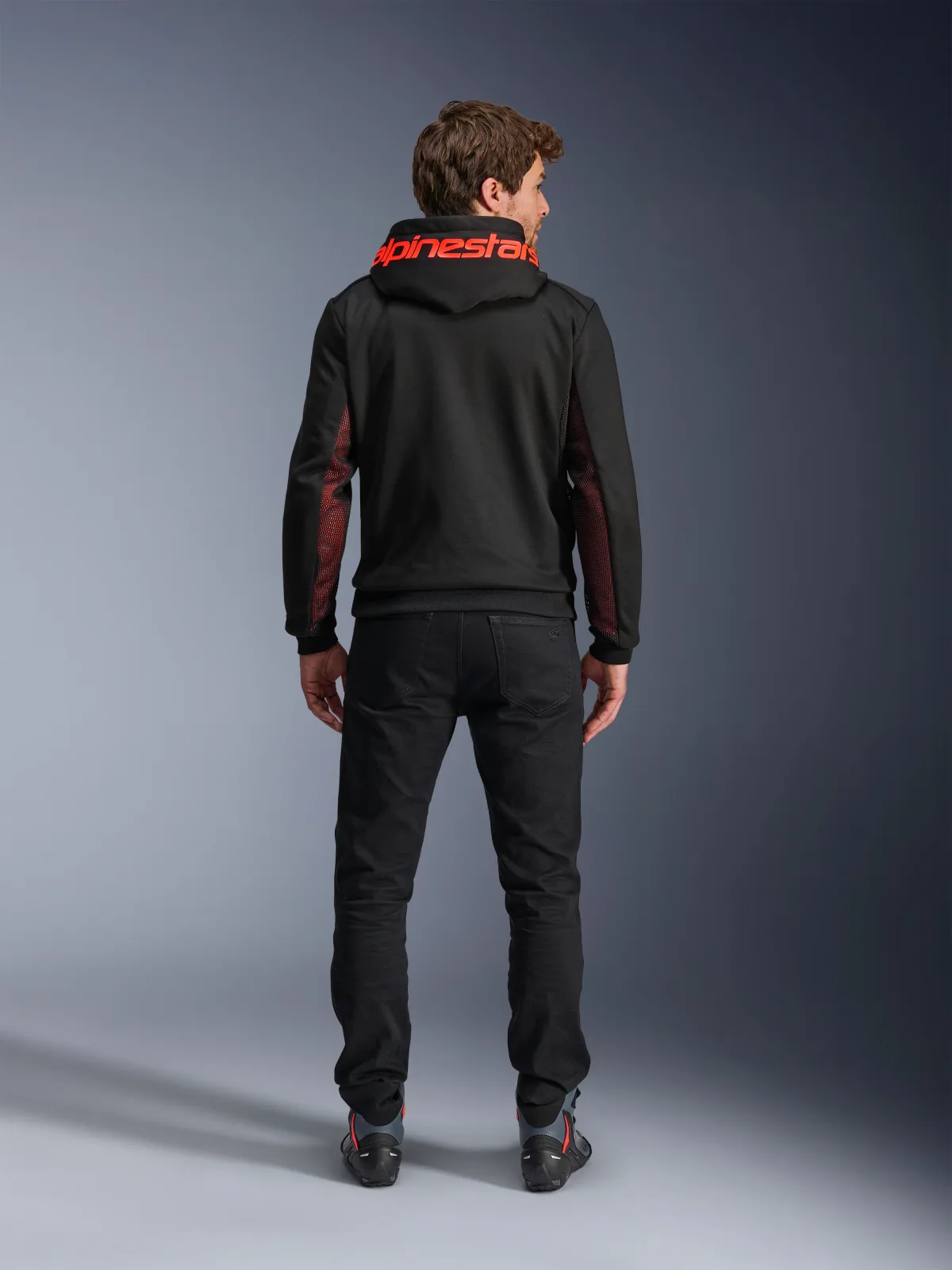 Суитшърт Alpinestars Chrome Air Black Red Fluo