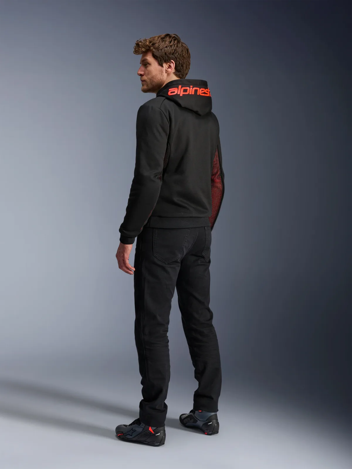 Суитшърт Alpinestars Chrome Air Black Red Fluo