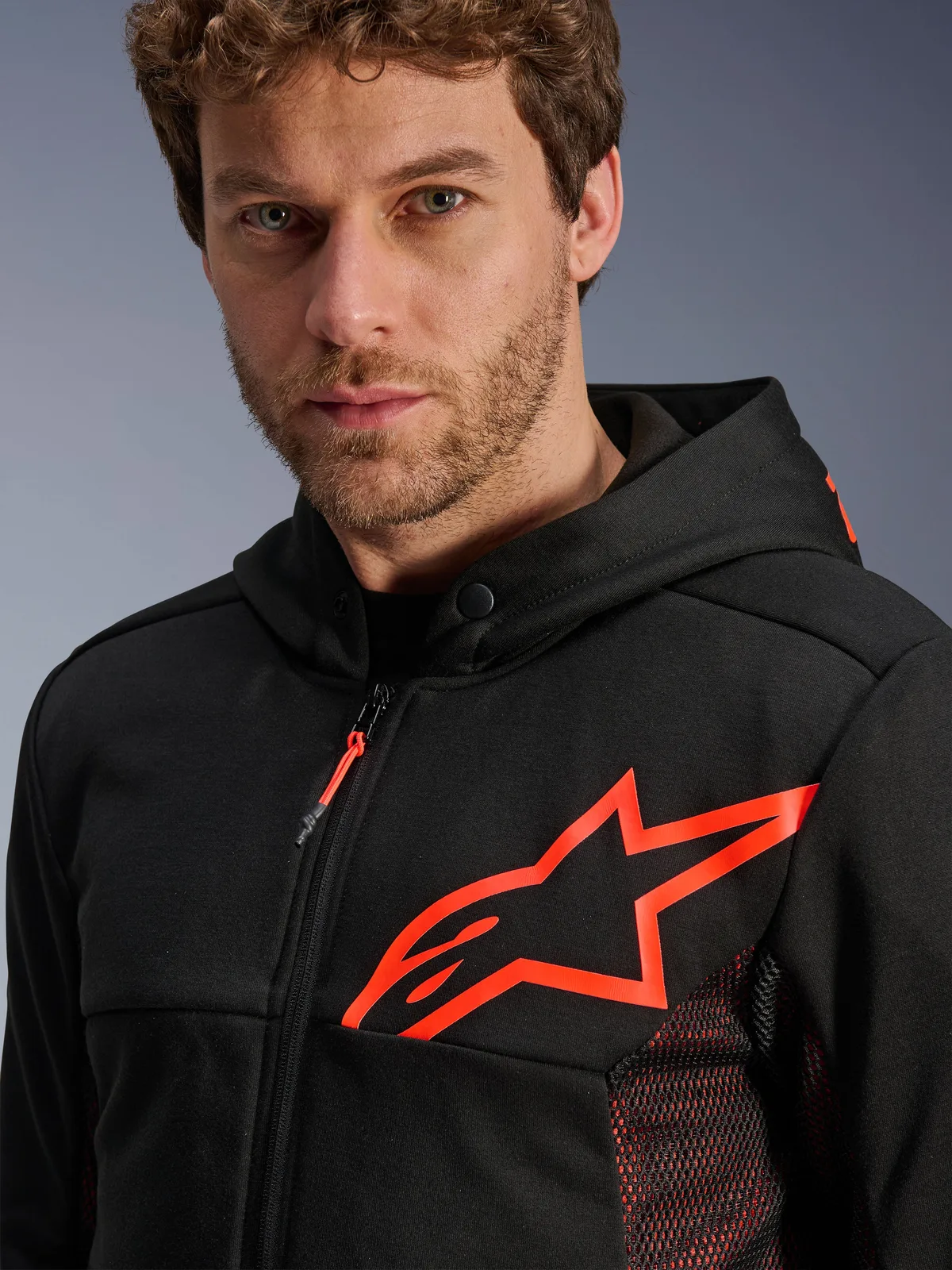 Суитшърт Alpinestars Chrome Air Black Red Fluo