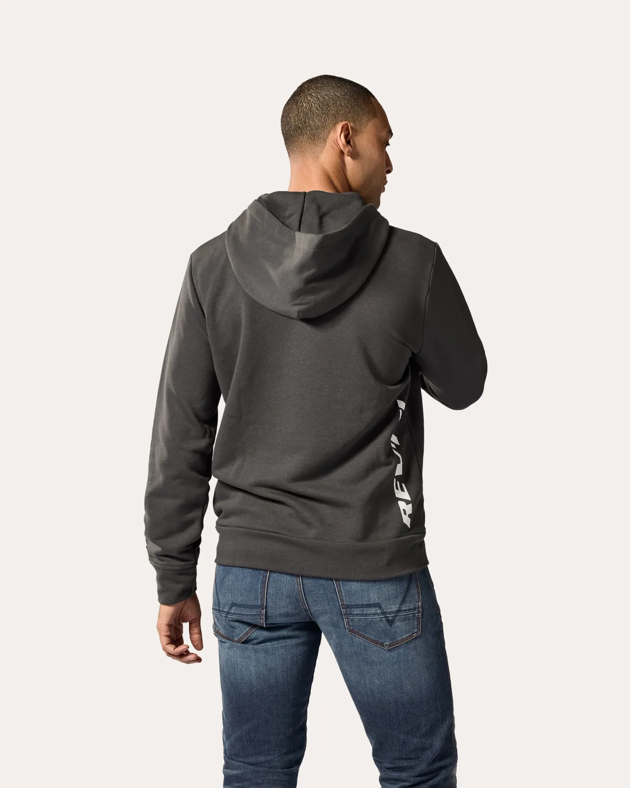 Суитшърт с качулка Rev'it Renato Light Grey